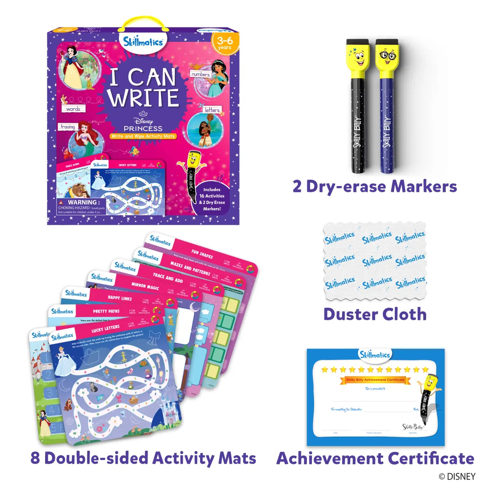 Skillmatics I Can Write Disney Princess Lilo & Stitch quaderno 16 attività