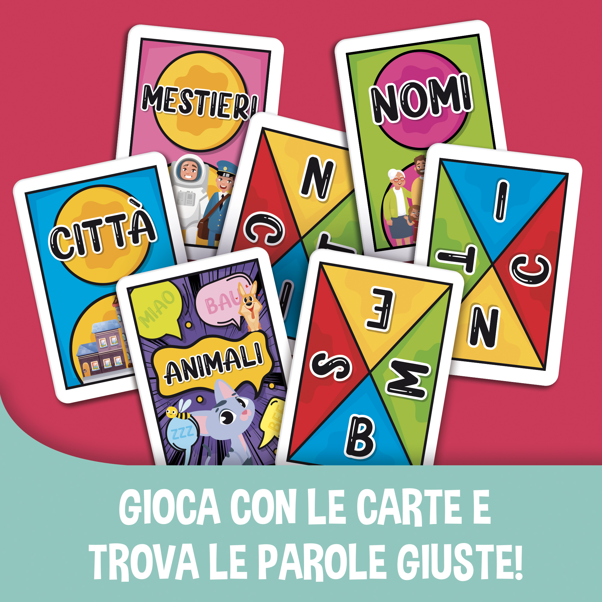 Lisciani Ludoteca Nomi Cose Citta Animali gioco carte parole