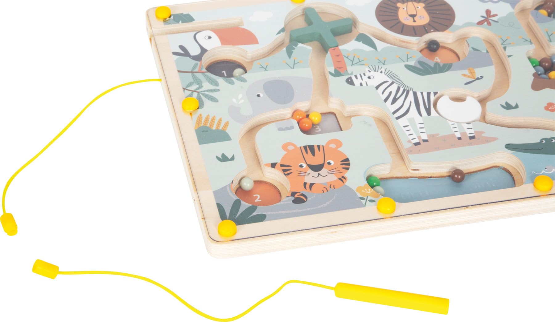 smallfoot Safari labirinto magnetico in legno con penna