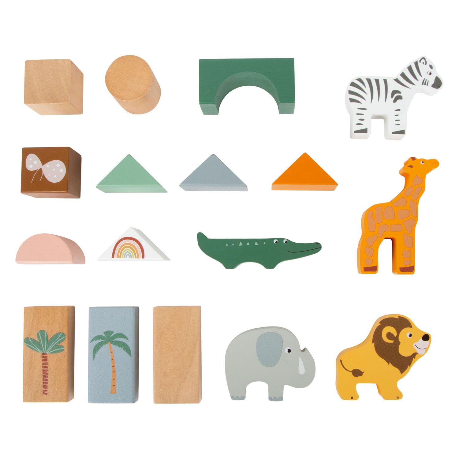 smallfoot Safari 11699 cubetti costruzioni legno 50 pezzi