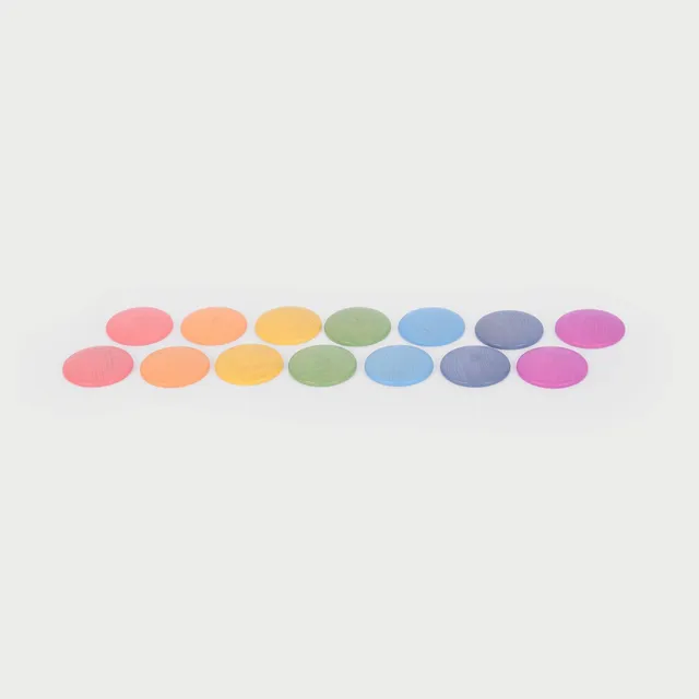 Tickit Rainbow Wooden dischi legno 14 pezzi colori arcobaleno