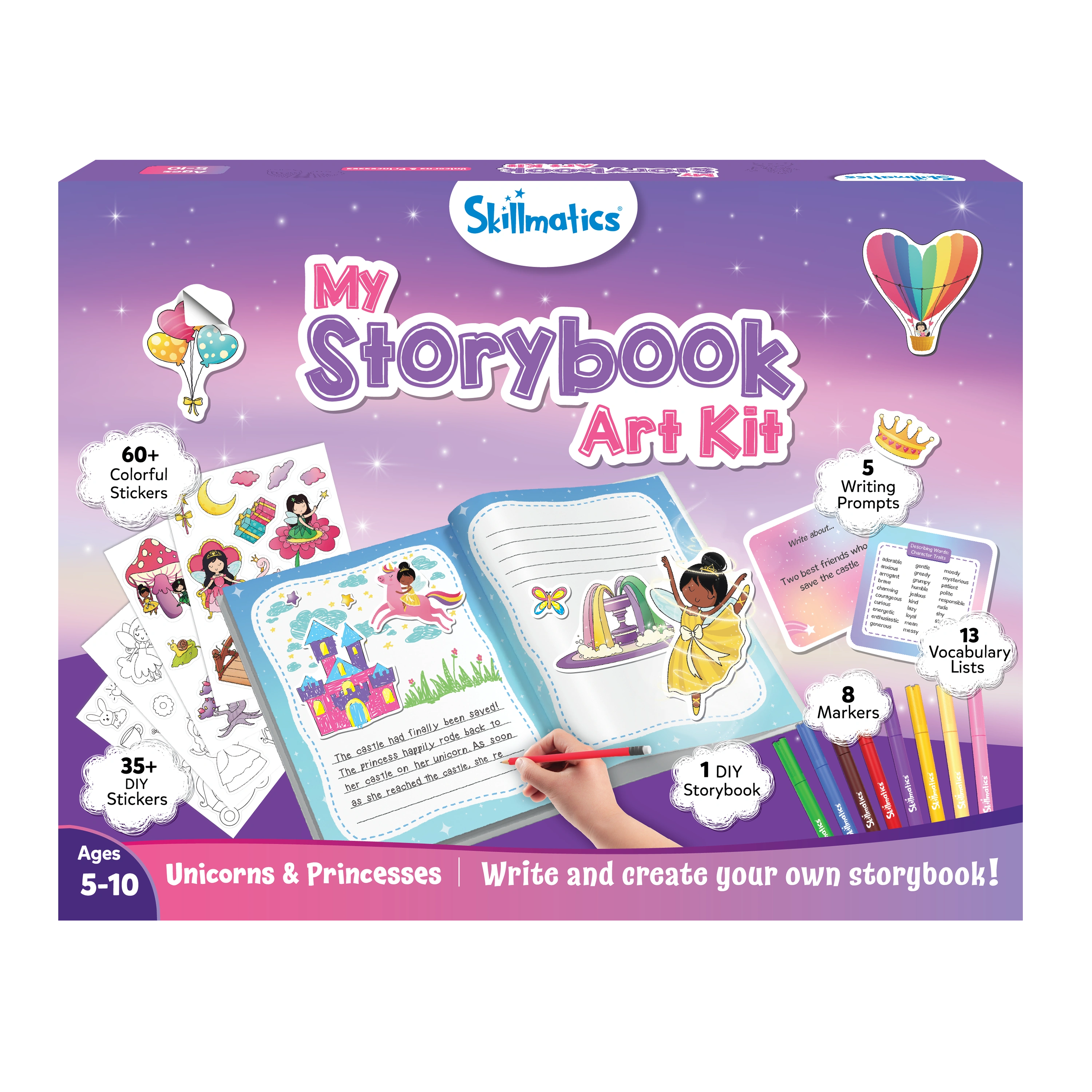 Skillmatics Storybook Art Kit Unicorni libro da creare stickers