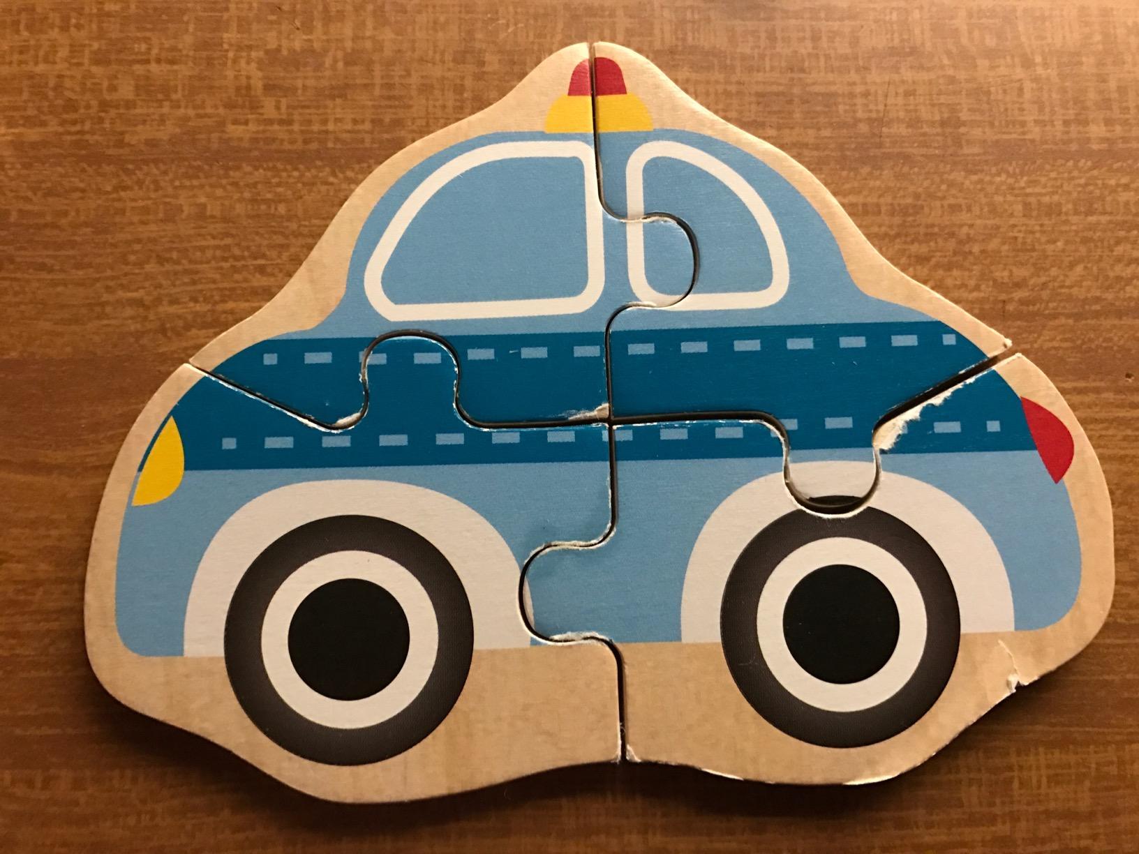 smallfoot 10549 puzzle box legno 5 puzzle veicoli