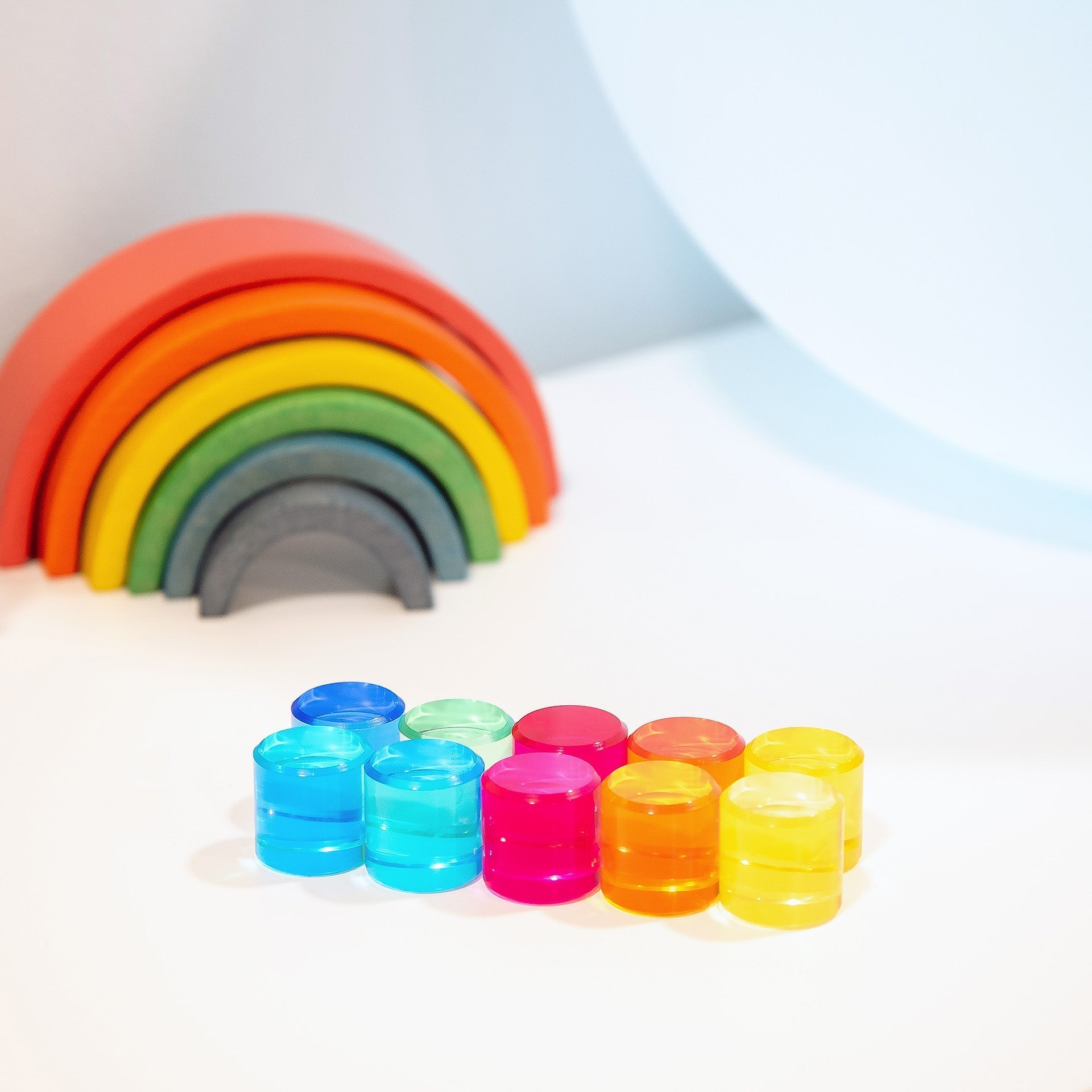 Tickit Gem Circles gettoni 10 pezzi acrilico colorato