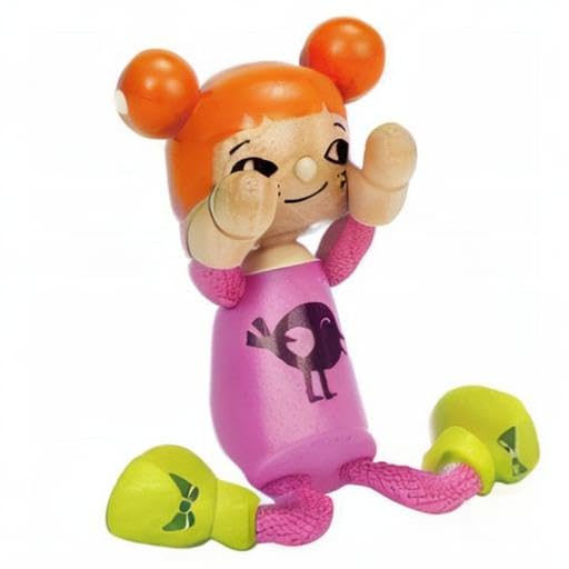 Hape Famiglia Moderna Figlia Piccola bambola legno capelli rossi