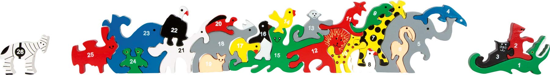smallfoot 2841 Puzzle Lettere Numeri Animali 26 Pezzi
