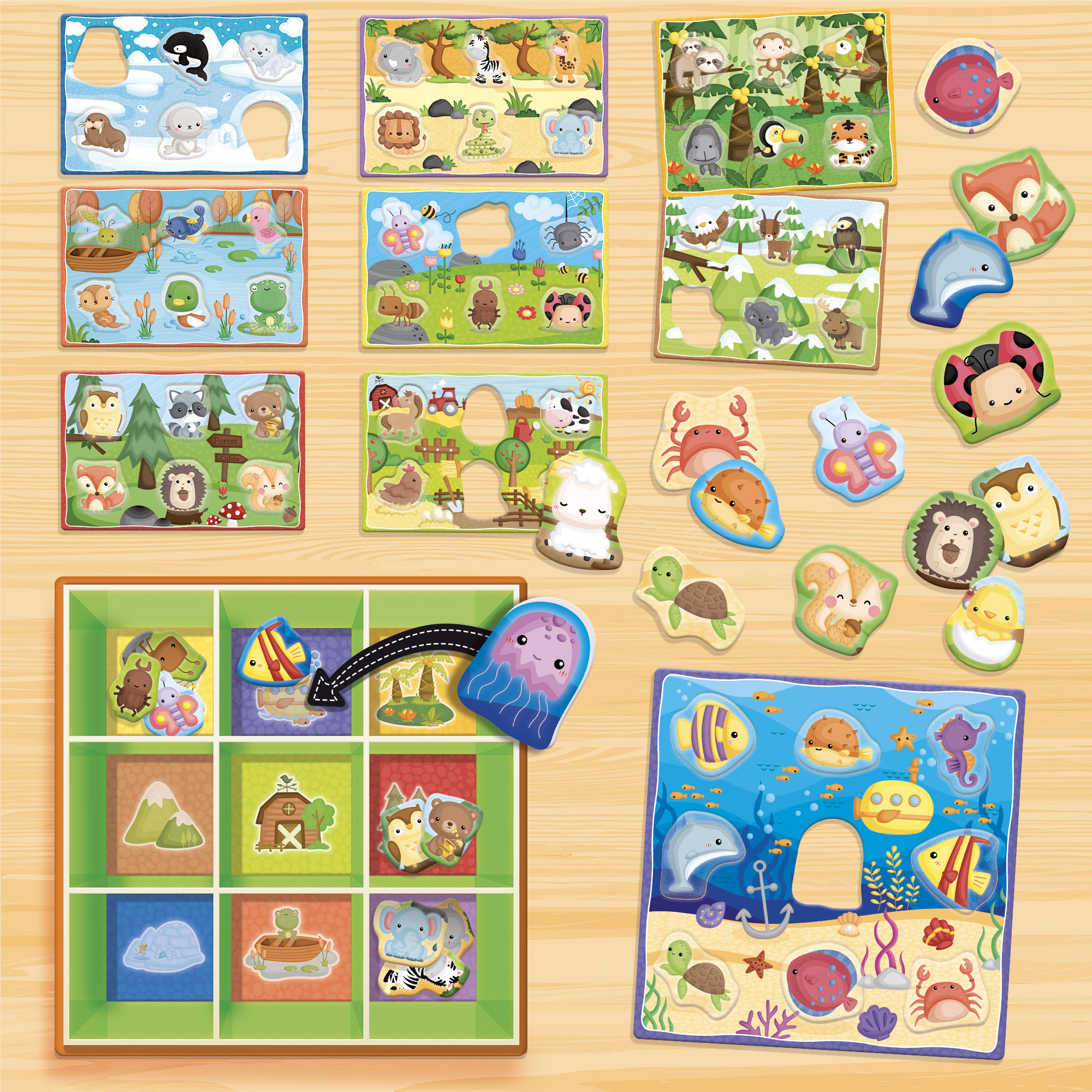 Lisciani Montessori Baby Happy Animals gioco animali classificazione