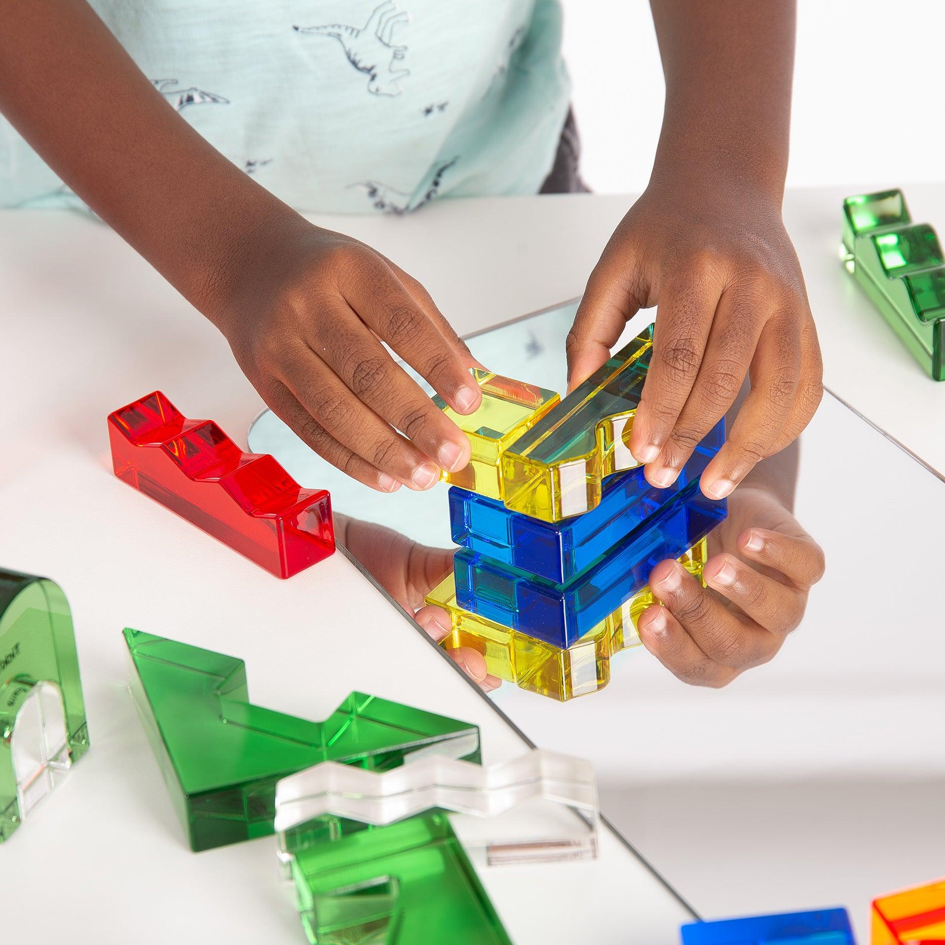 Tickit Colour Crystal Block Set costruzioni 25 pezzi traslucidi