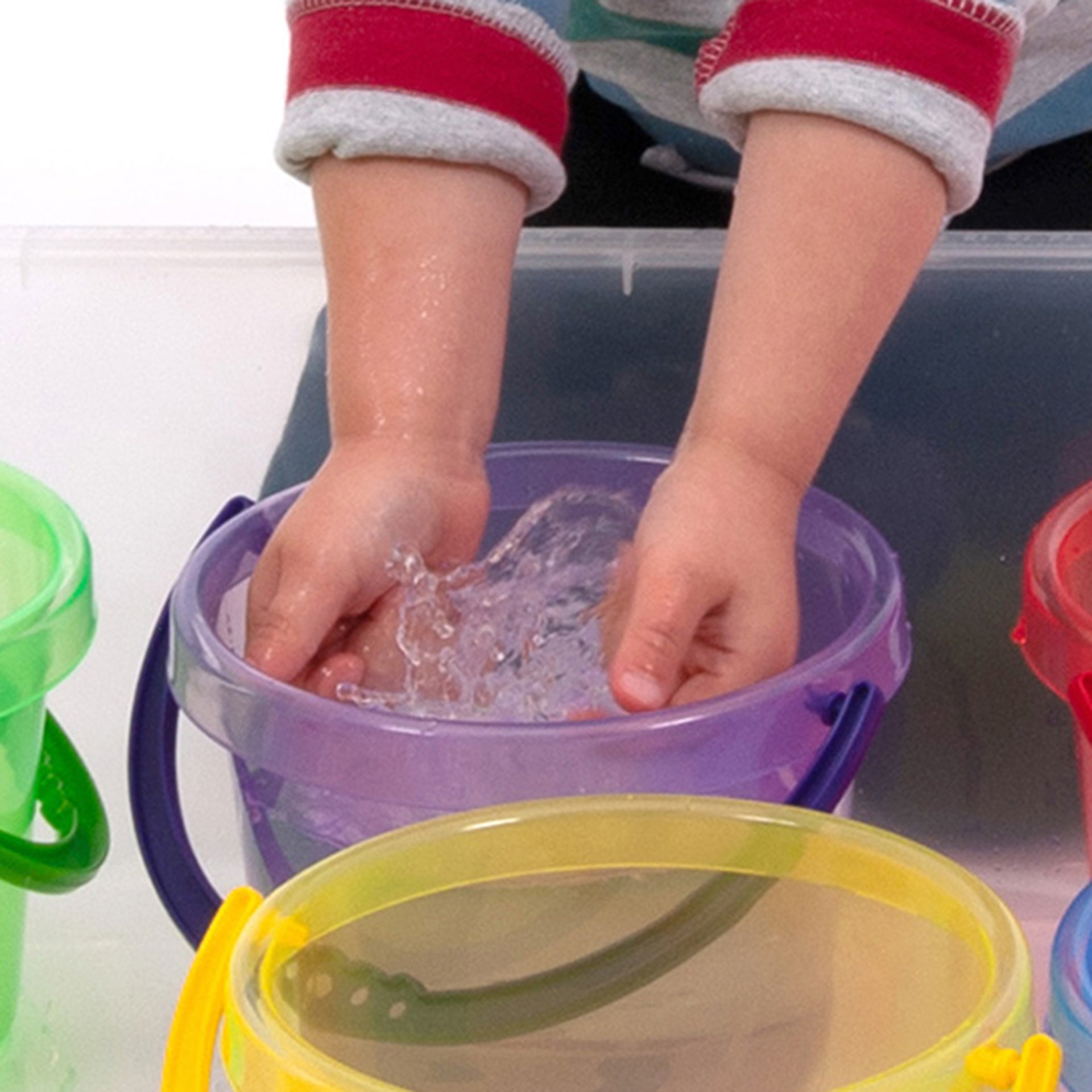 Tickit Translucent Colour Buckets Funnels Jugs Set giochi acqua 18 pezzi