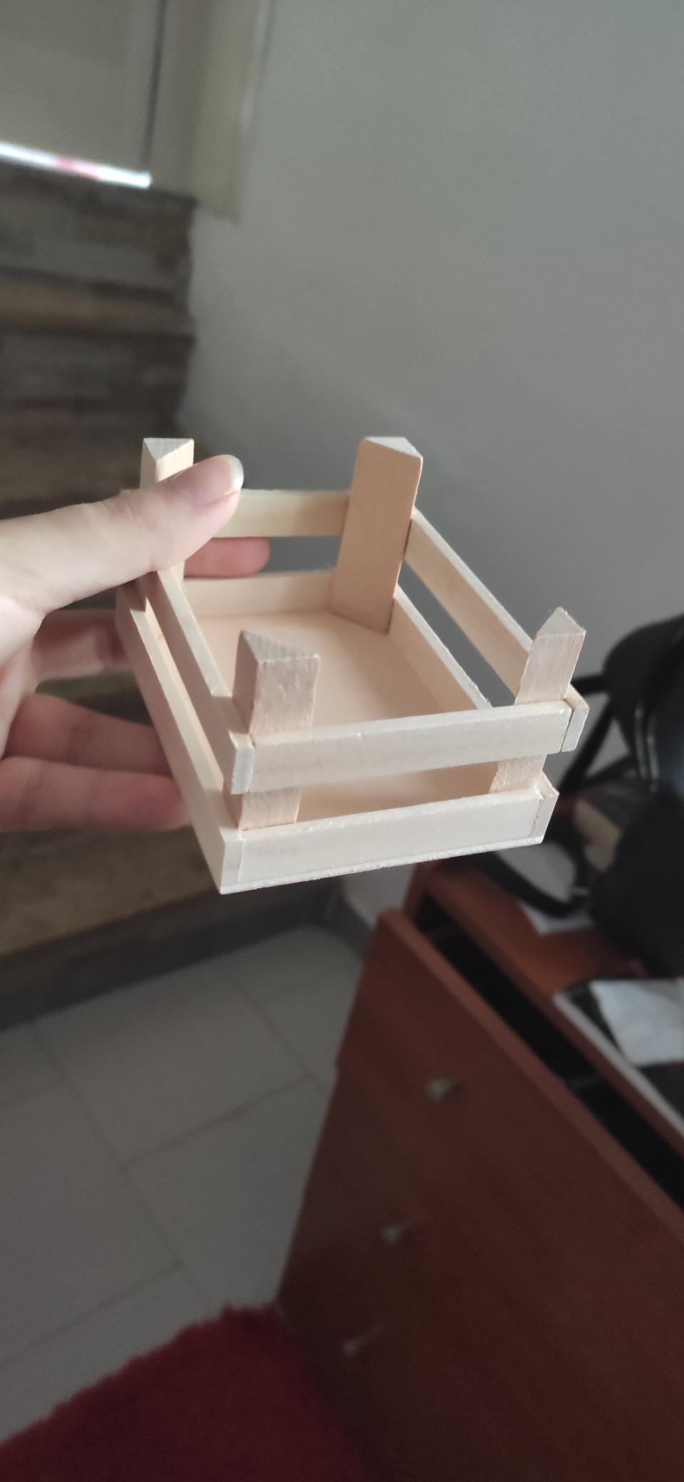 Small Foot Cassa Piccola Natura Cassette Legno Set 3 Pezzi