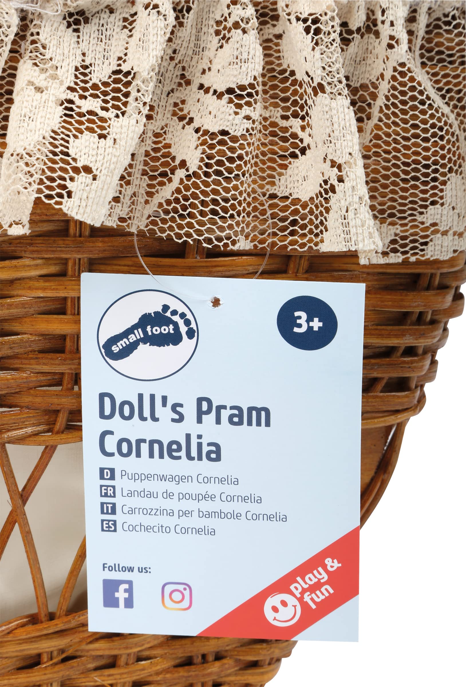 smallfoot Cornelia 8773 carrozzina bambole legno classica