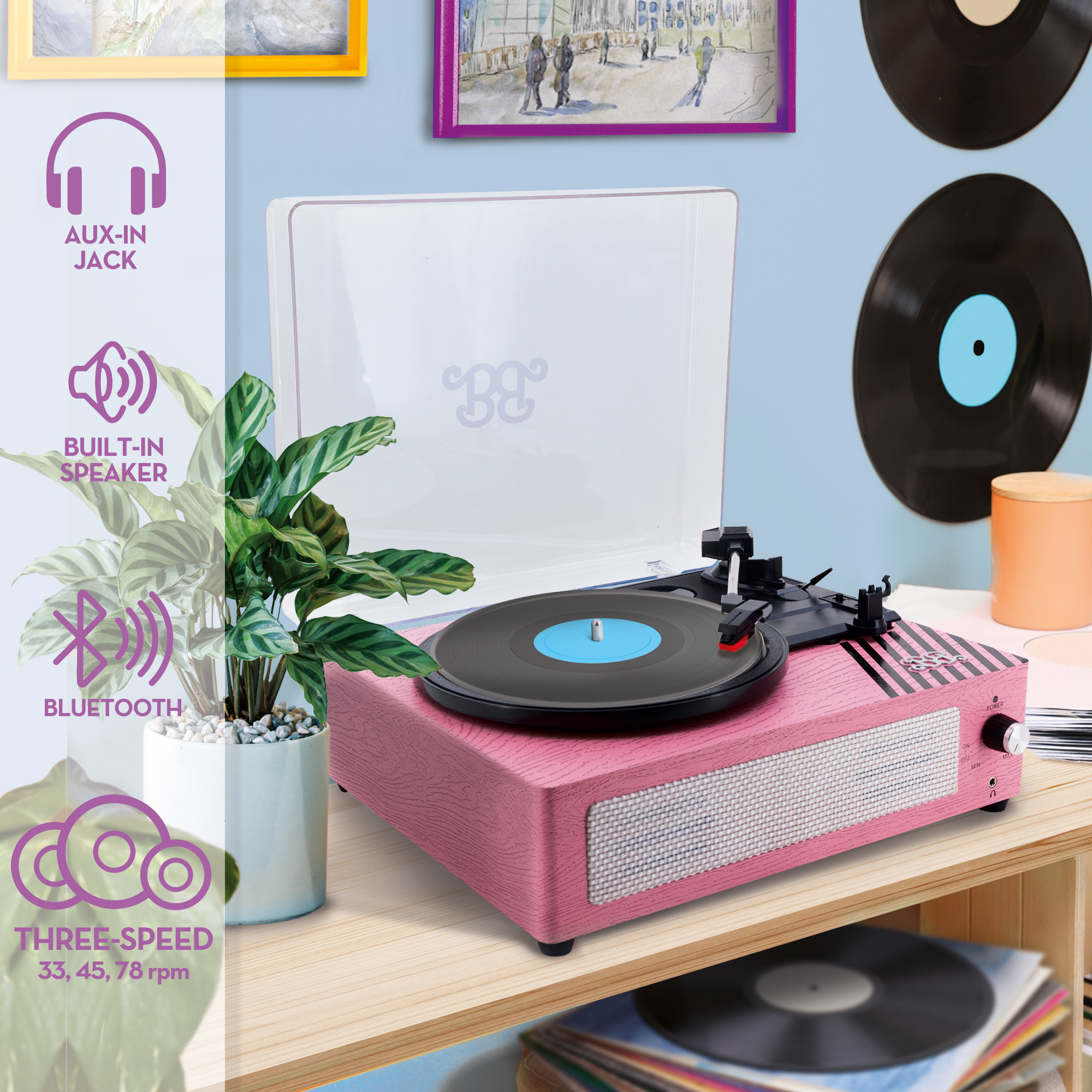 Barbie Vinyl Player giradischi vinile rosa