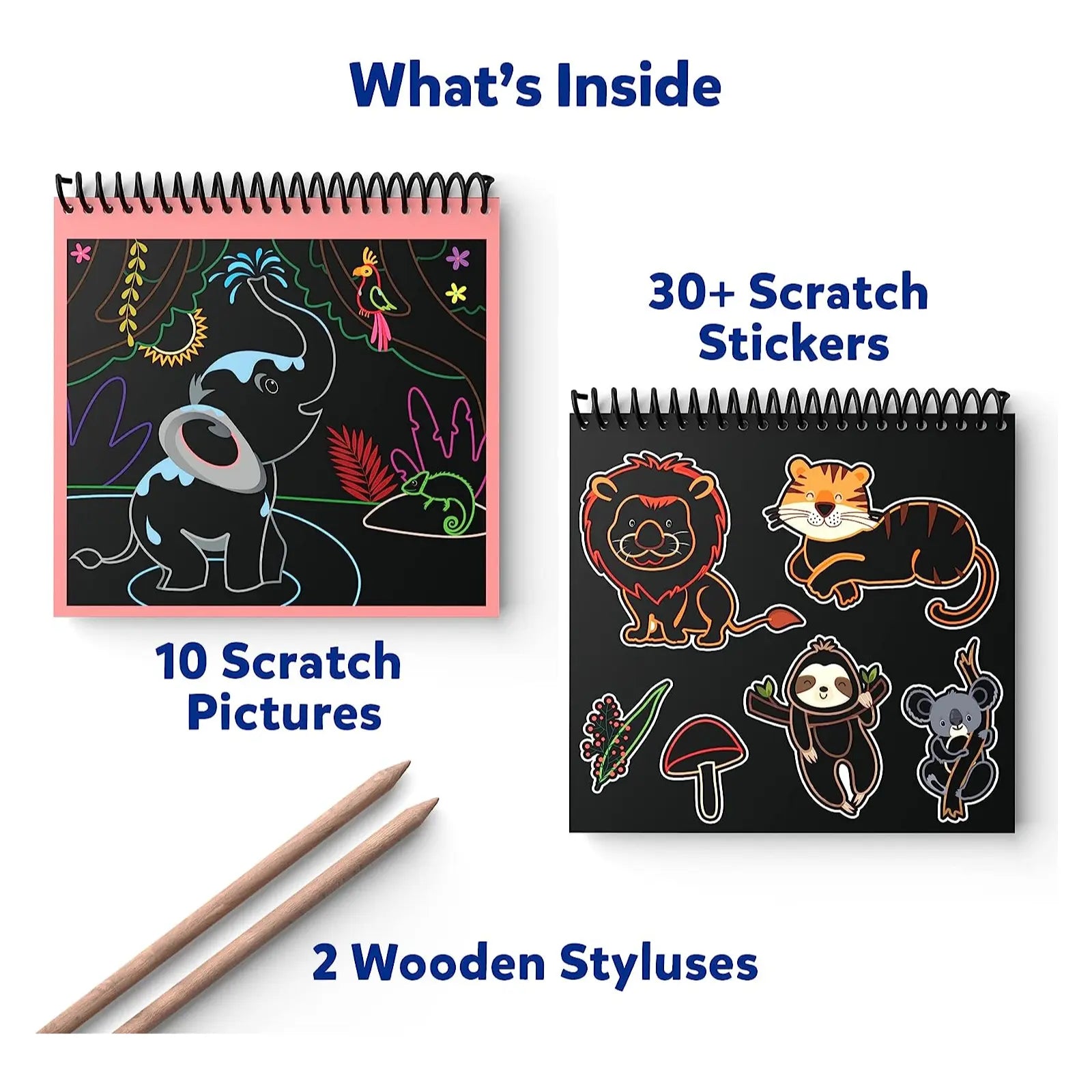 Skillmatics Magical Scratch Art Amazing Animals gratta e disegna 3-8