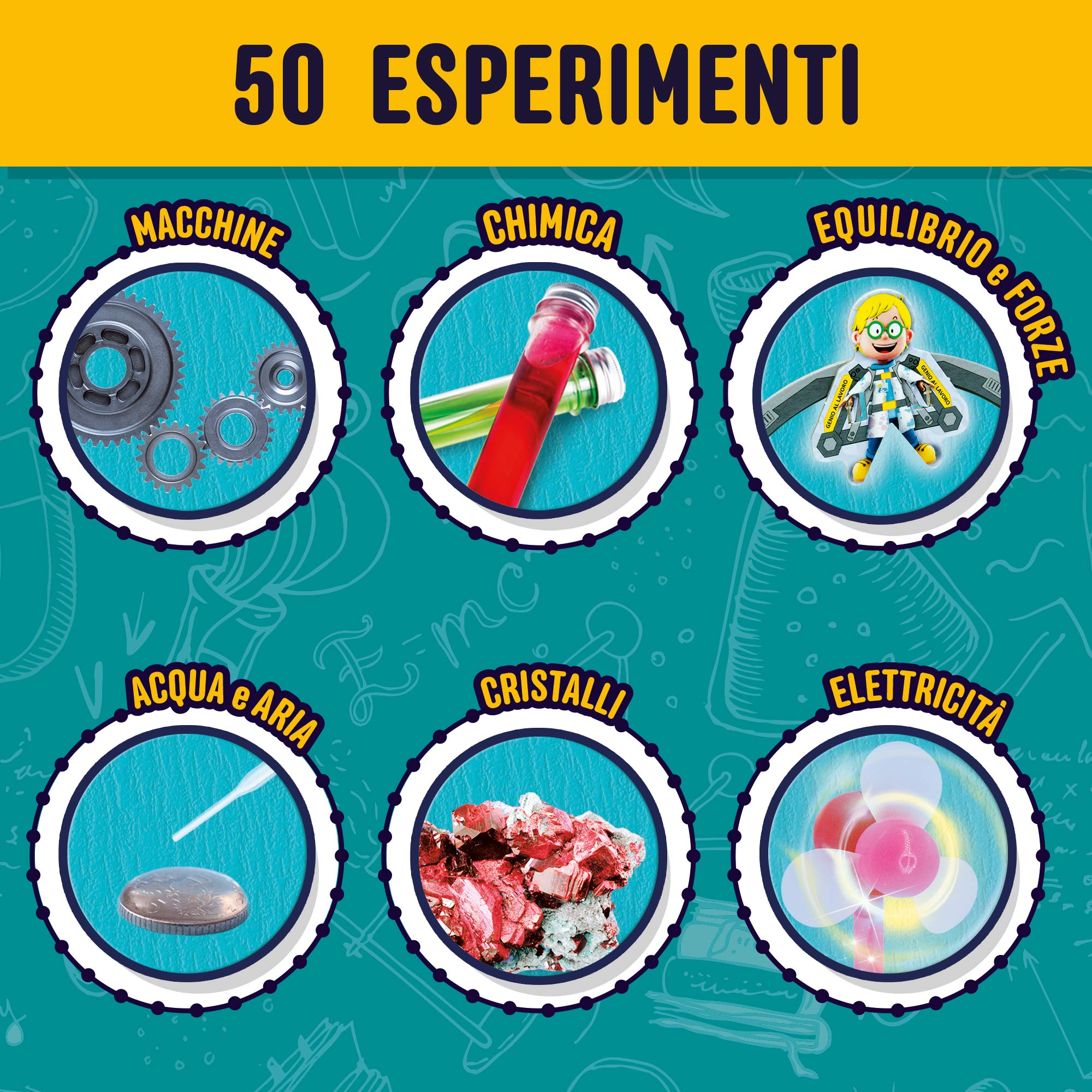 Lisciani I'm a Genius Laboratorio di Scienze kit 50 esperimenti bimbi