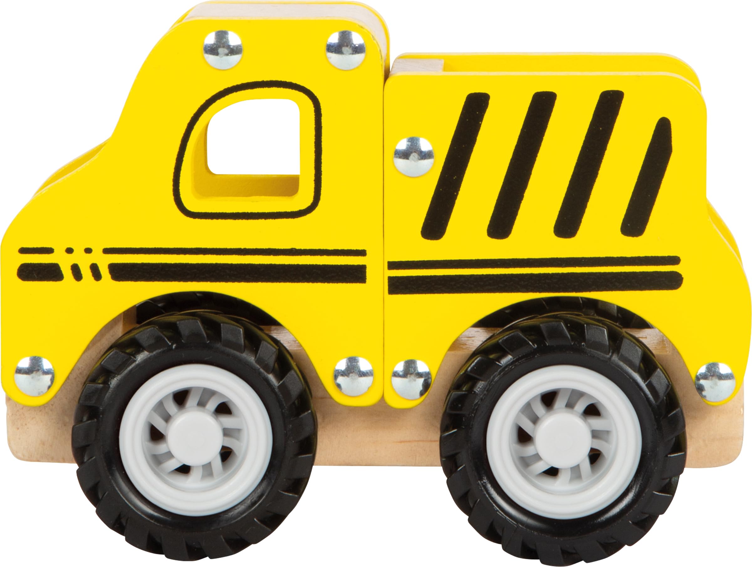 smallfoot camion cantiere legno FSC con ruote gommate