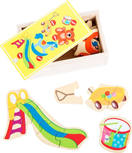 smallfoot 10550 Puzzle Box puzzle legno 5 soggetti scatola