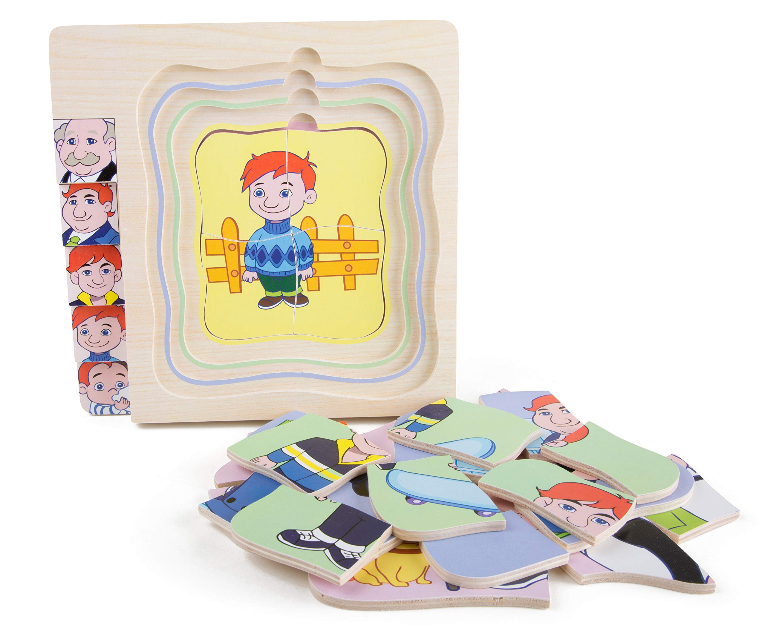 smallfoot 11029 puzzle a strati legno vita del nonno