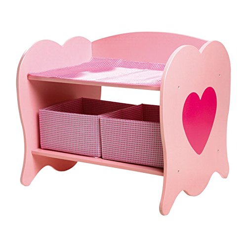 smallfoot 4724 fasciatoio per bambole in legno rosa