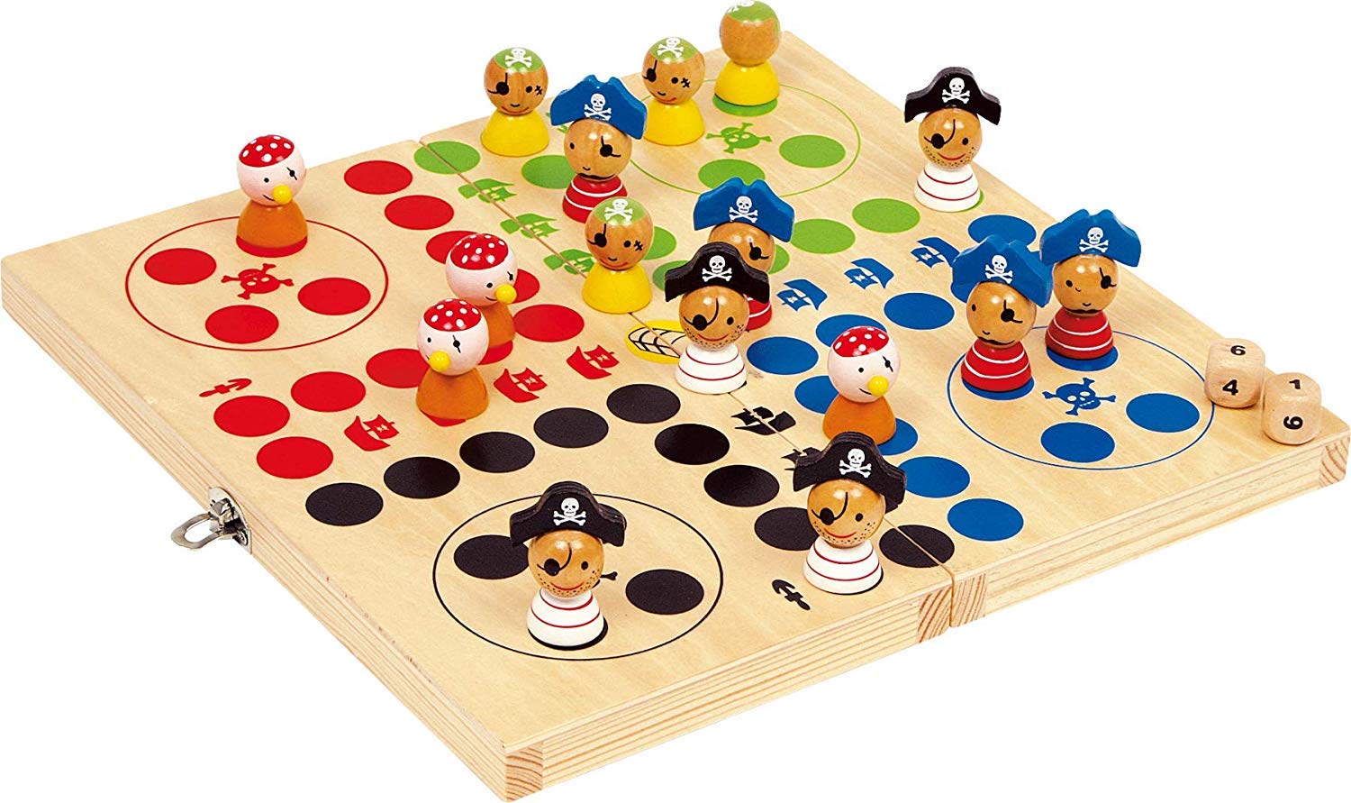small foot Ludo Animali gioco da tavolo legno 4 giocatori