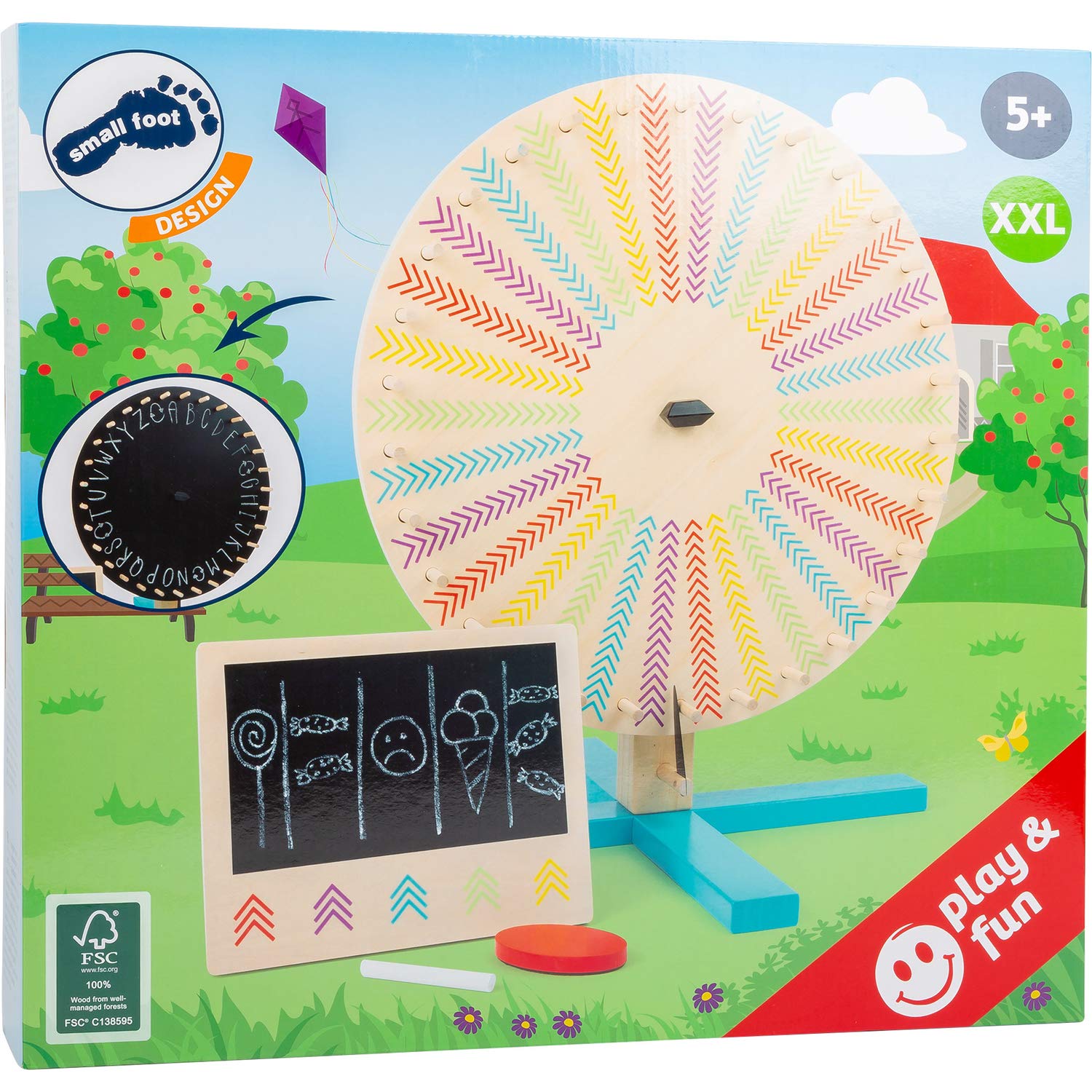 smallfoot Active 11371 ruota della fortuna legno 5 anni