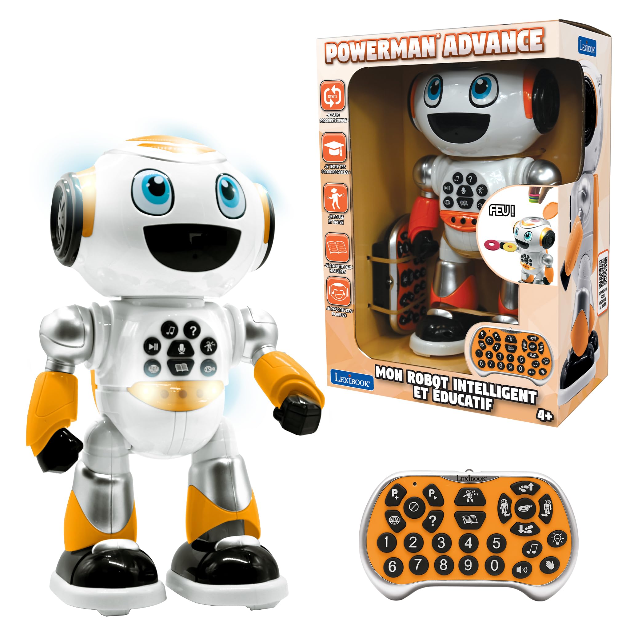 Lexibook Powerman Advance robot interattivo bianco programmabile
