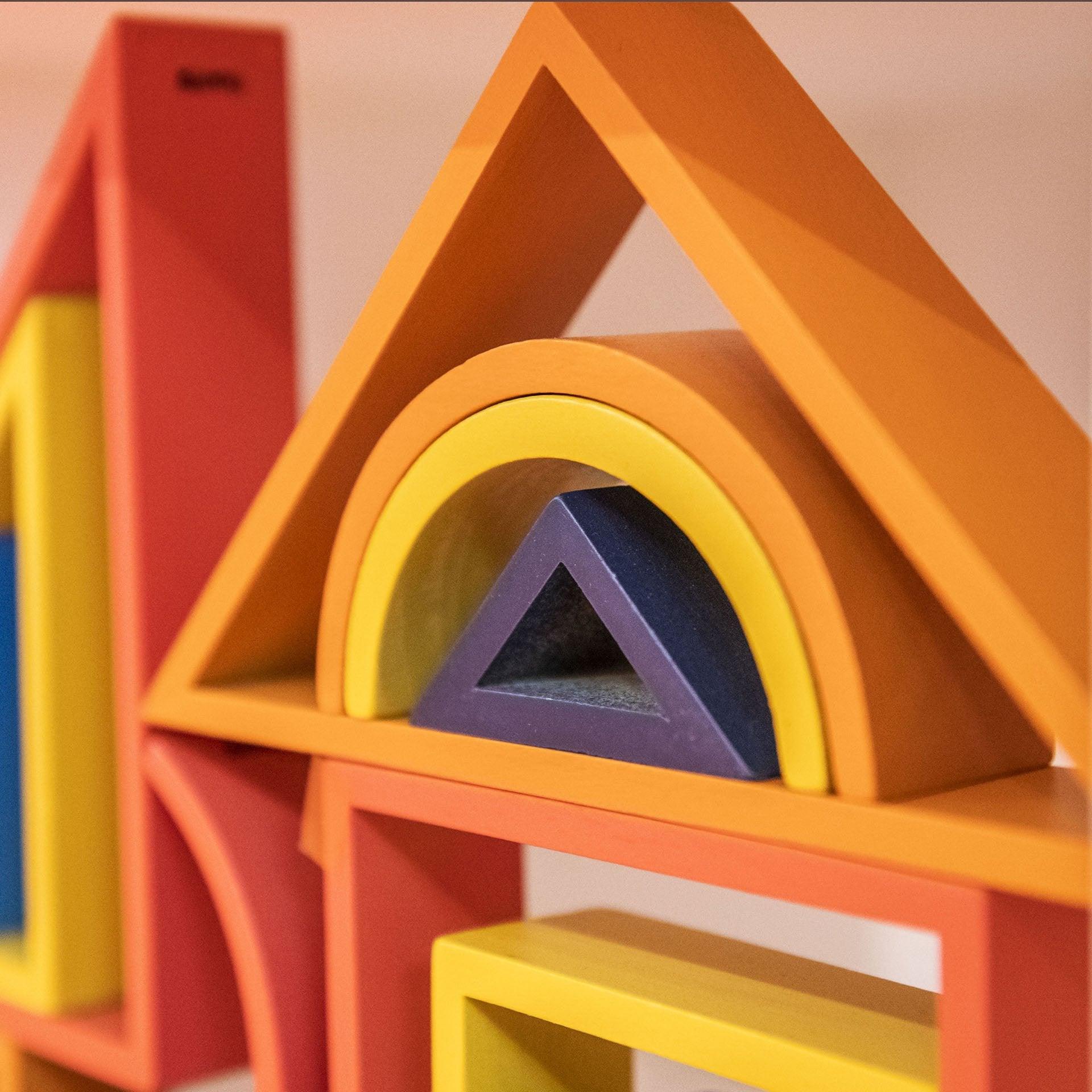 Tickit Rainbow Architect Triangles triangoli legno arcobaleno