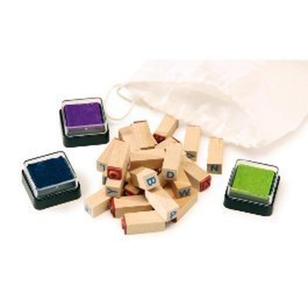 smallfoot 8140 set timbri lettere alfabeto in legno