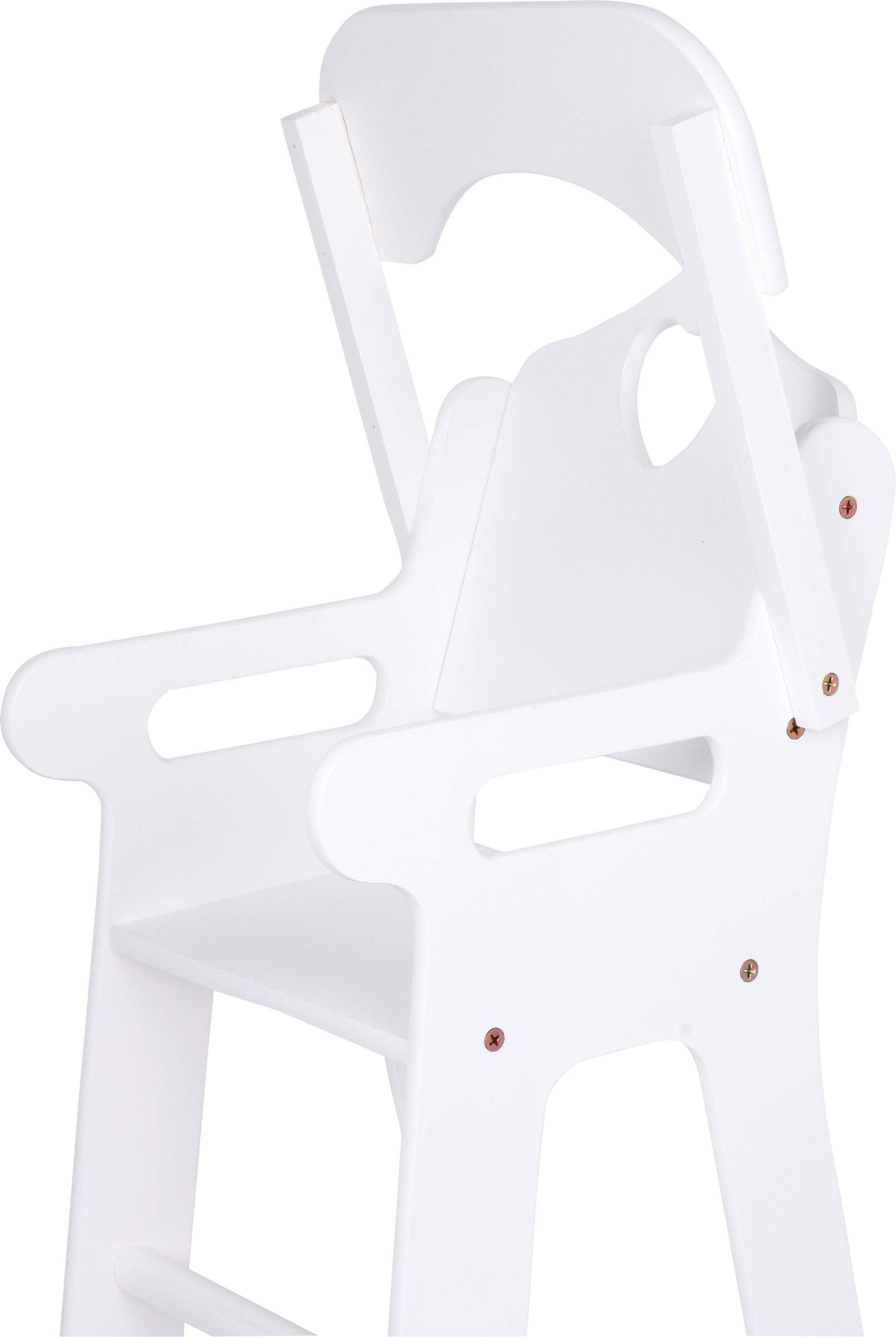 smallfoot 2872 seggiolone per bambole bianco legno