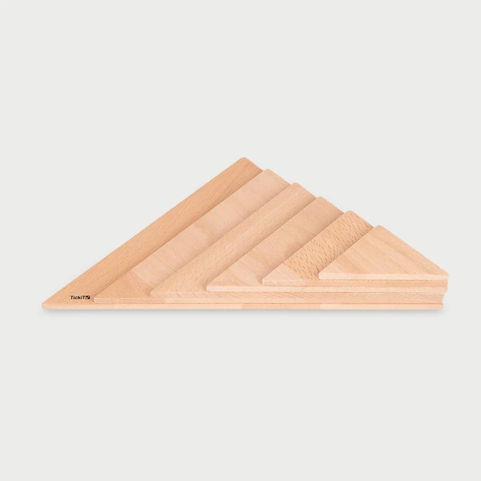 Tickit Natural Architect pannelli triangolari legno 6 pezzi faggio