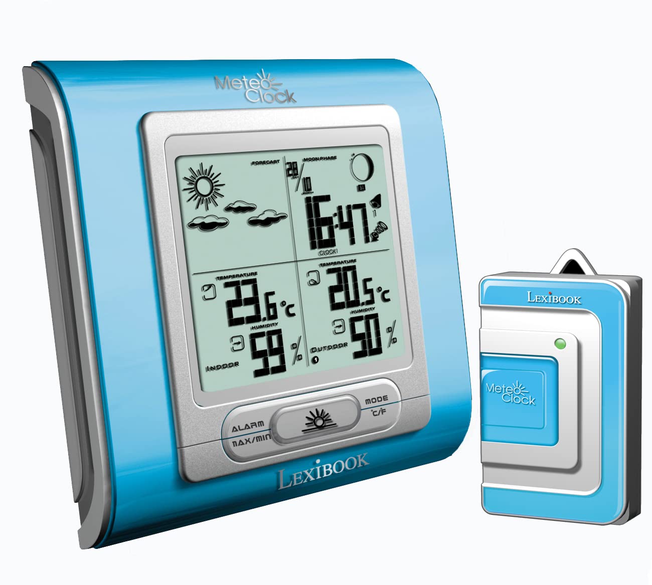 Lexibook MeteoClock Silver SM940 stazione meteo con sensore