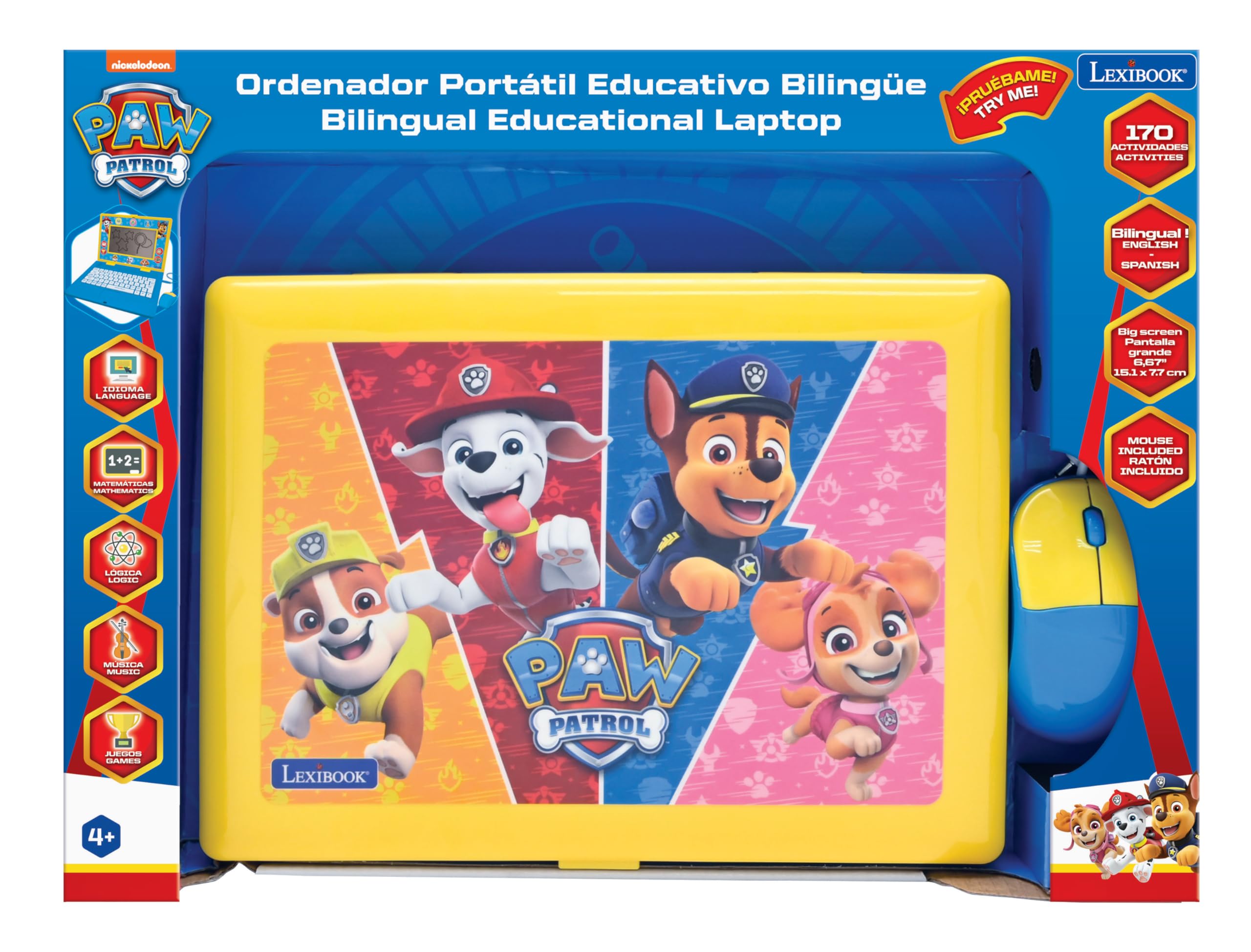 Lexibook Paw Patrol JC599PA Notebook Educativo Bilingue LCD