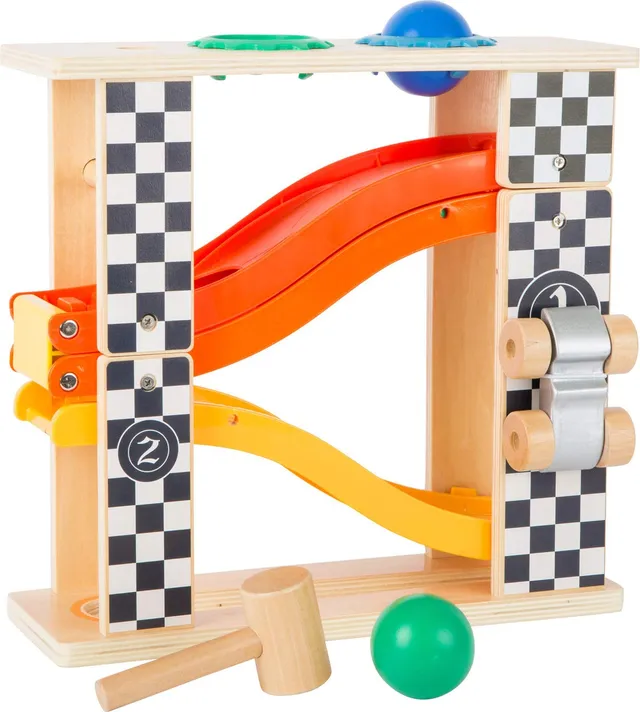 smallfoot 10601 pista biglie da martellare in legno