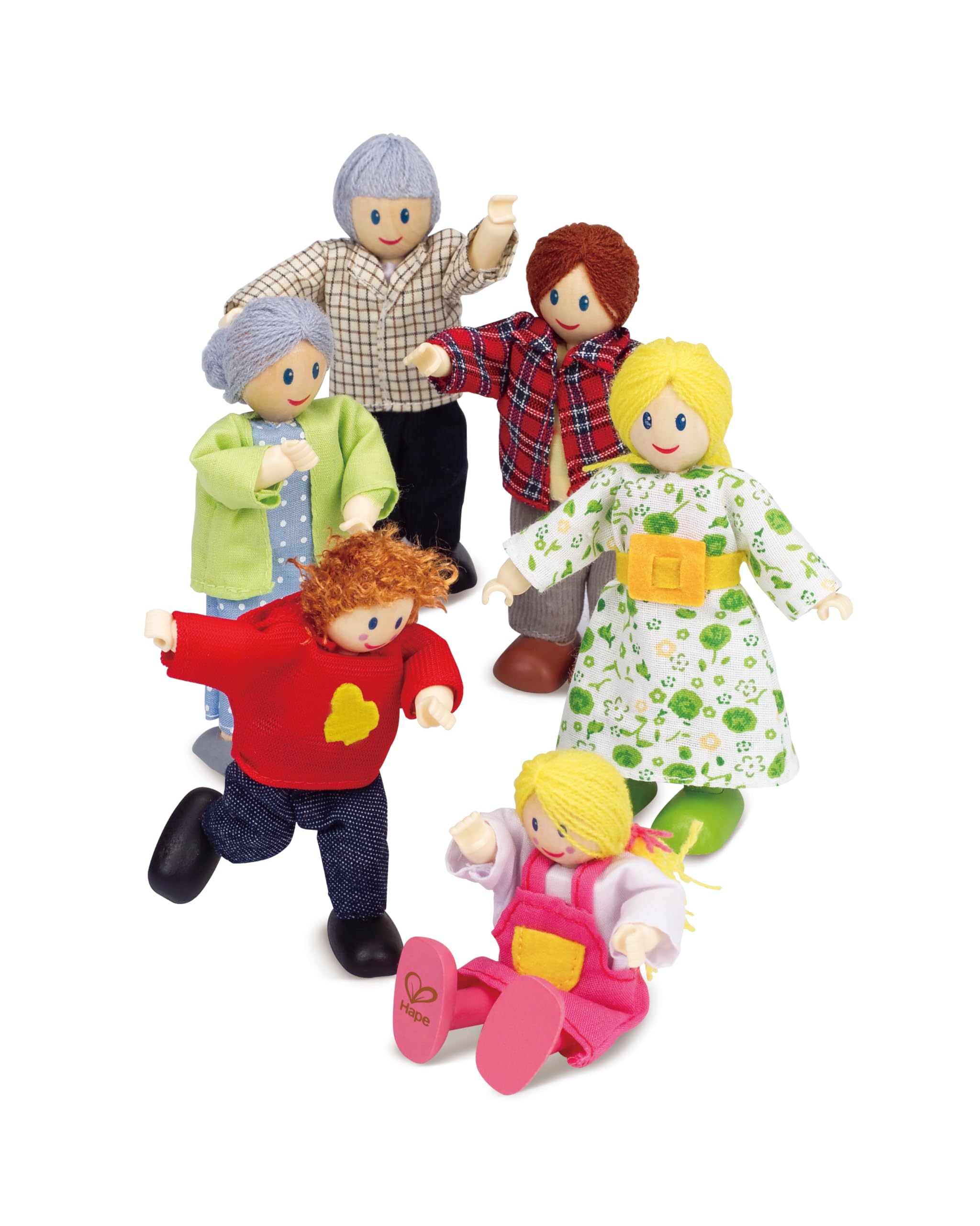 Hape E3500 Famiglia Felice personaggi legno 6 pezzi