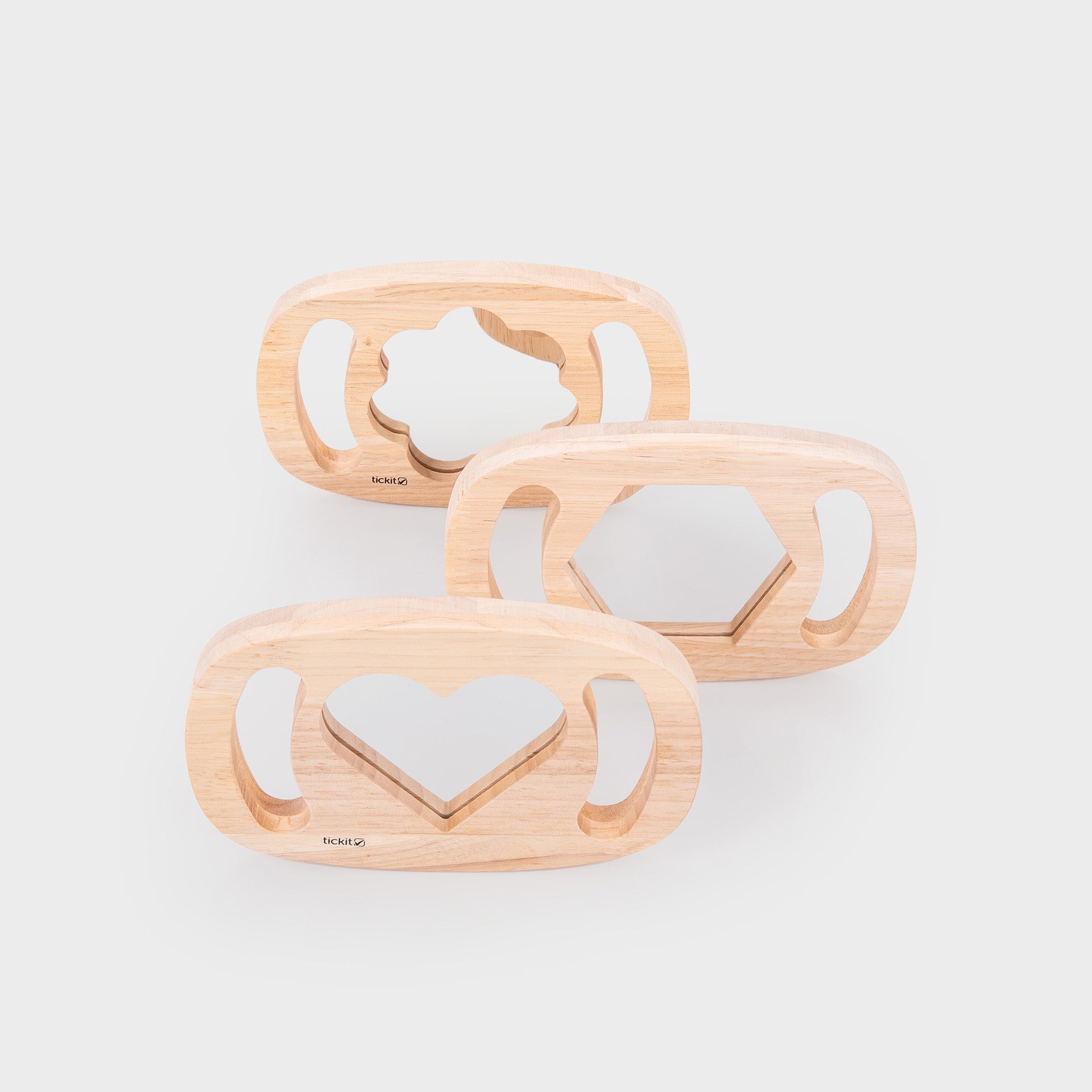 Tickit Easy Hold Shape Mirror Panels specchi 3 pezzi legno