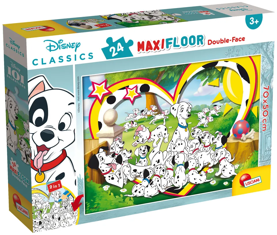 Lisciani Disney DF Maxi Floor 24 puzzle Carica 101 da colorare