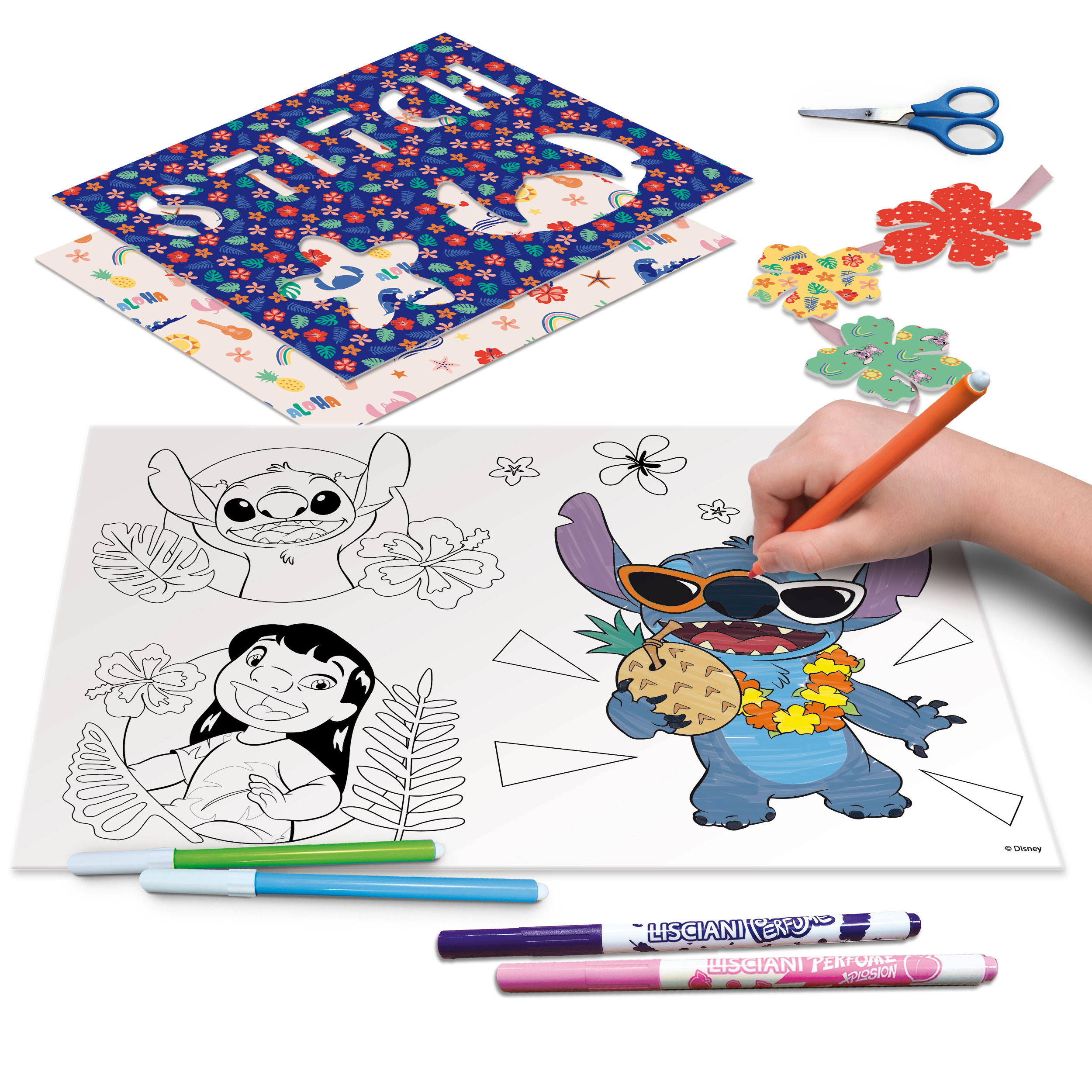 Lisciani Stitch Drawing School tavolo luminoso kit disegno A4