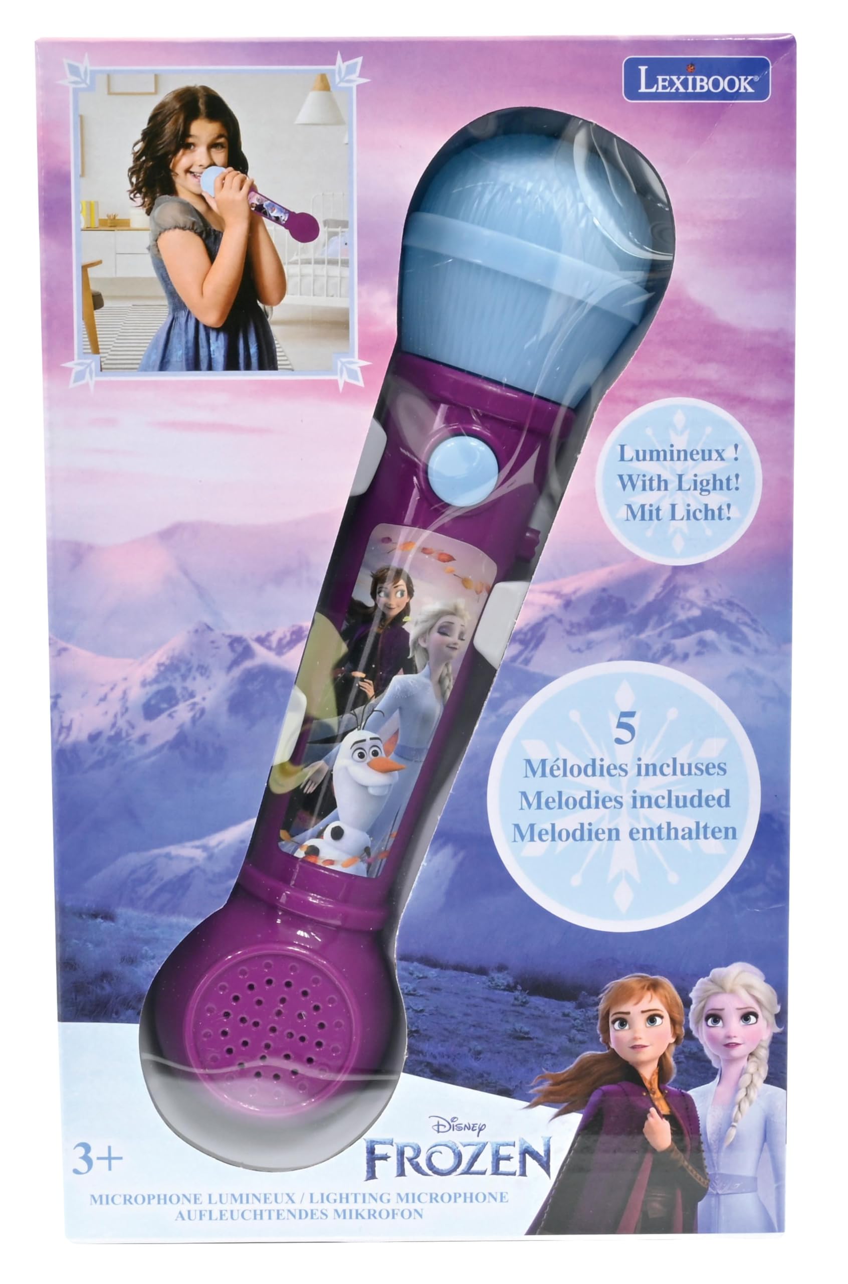 Lexibook Frozen MIC80FZLXB microfono luminoso blu rosso