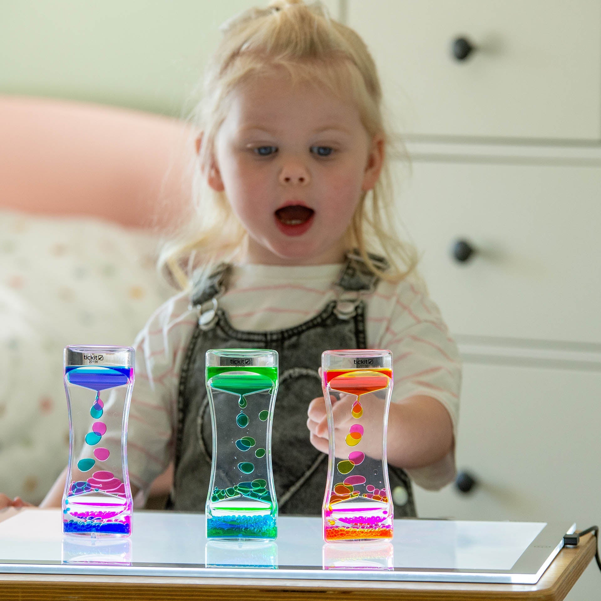 Tickit Sensory Dual Rainbow Cascade tubi 3 pezzi liquidi