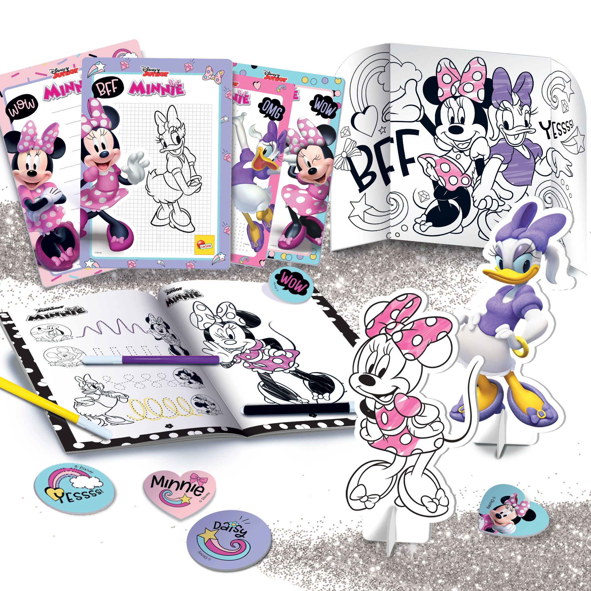 Lisciani Minnie Zainetto Colouring Drawing School set disegno