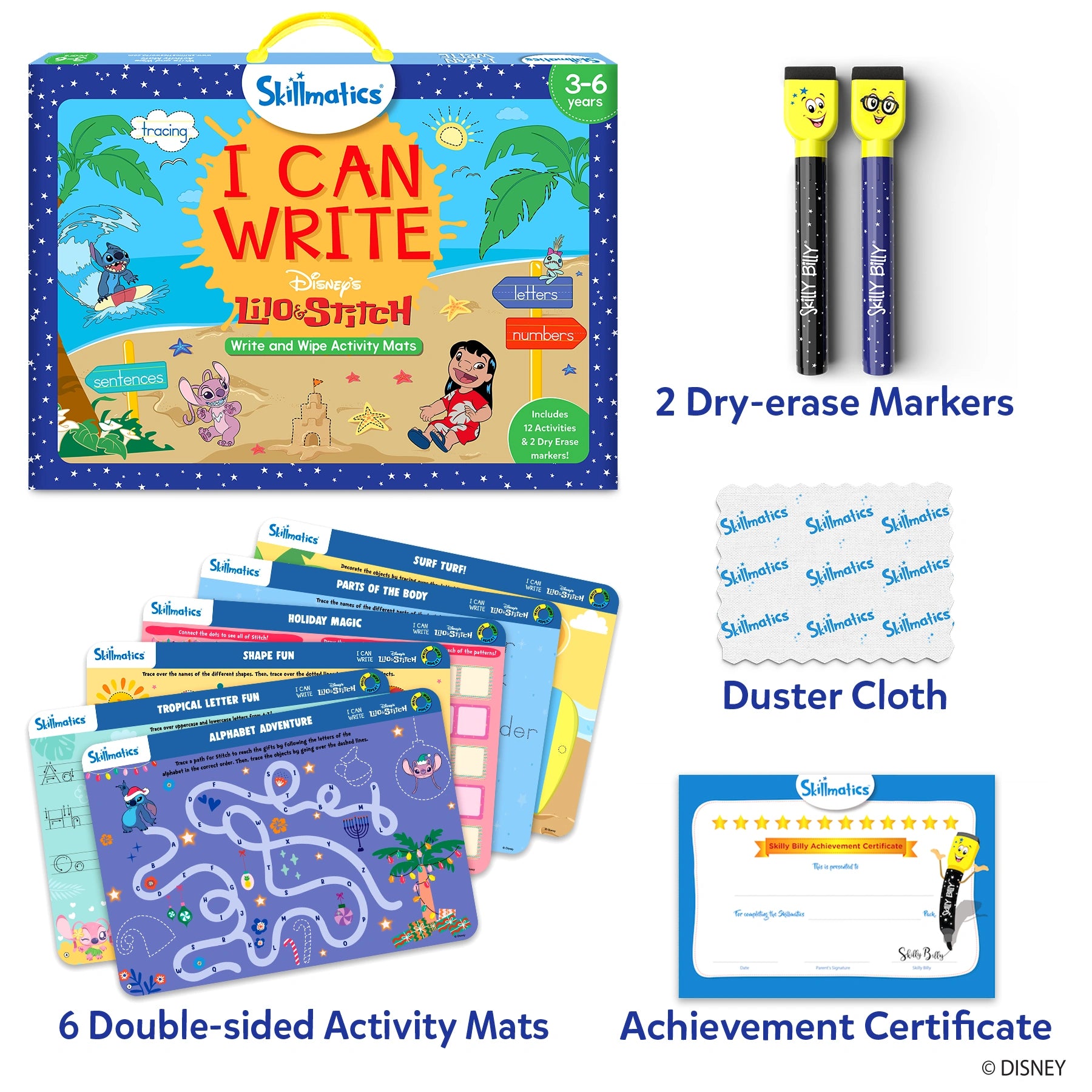 Skillmatics I Can Write Lilo Stitch schede didattiche 3-6 anni