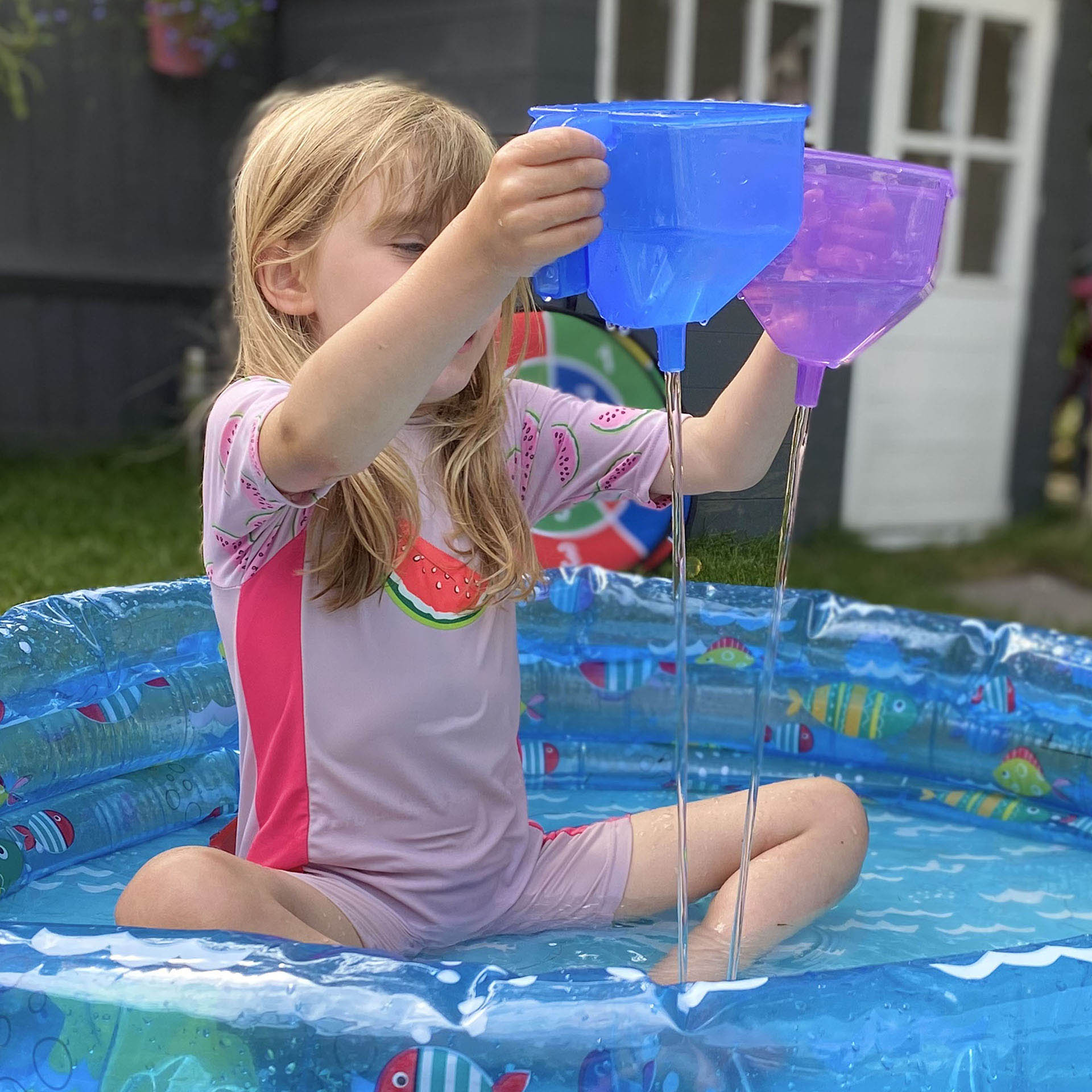Tickit Translucent Colour Buckets Funnels Jugs Set giochi acqua 18 pezzi