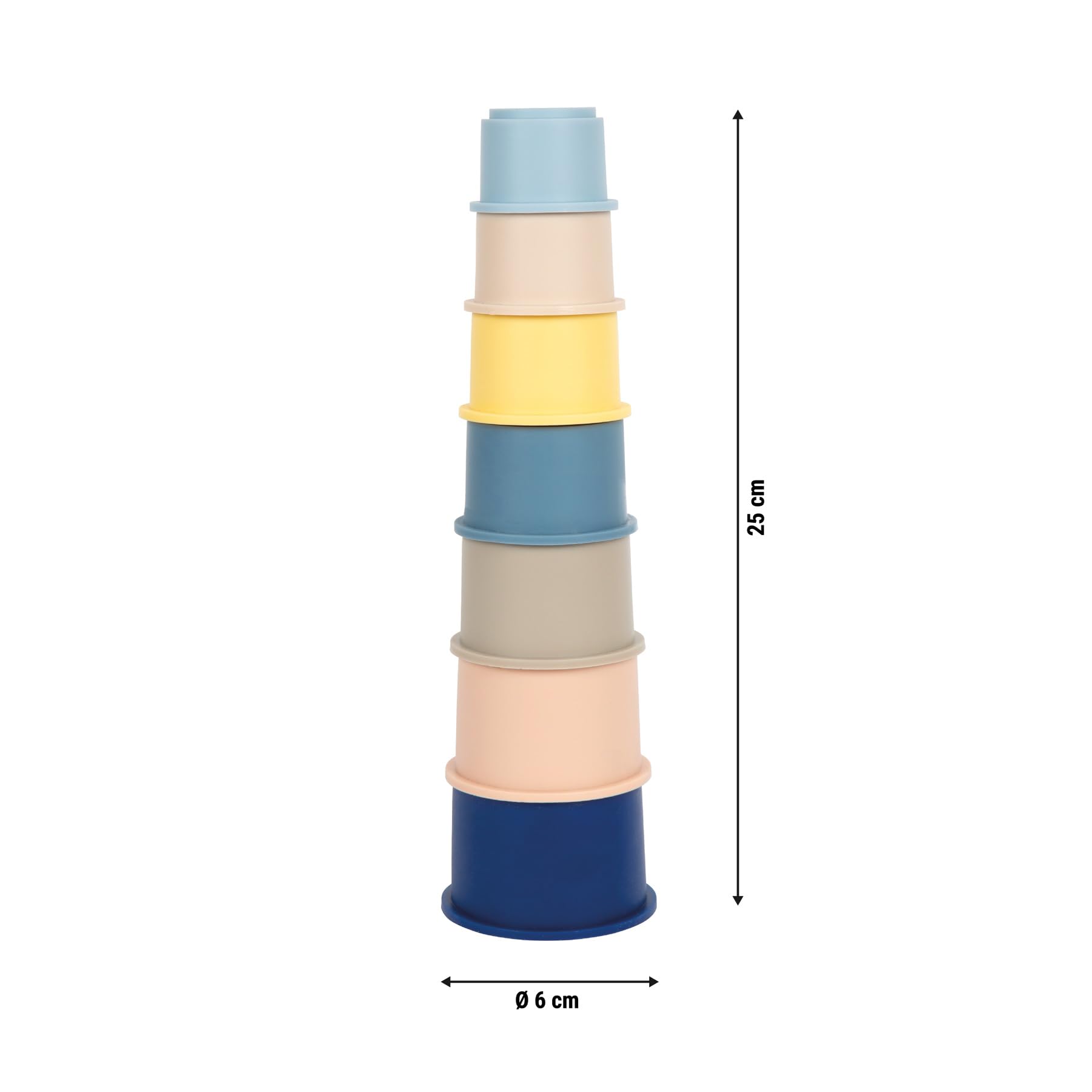 smallfoot bicchieri impilabili silicone 7 pezzi animali