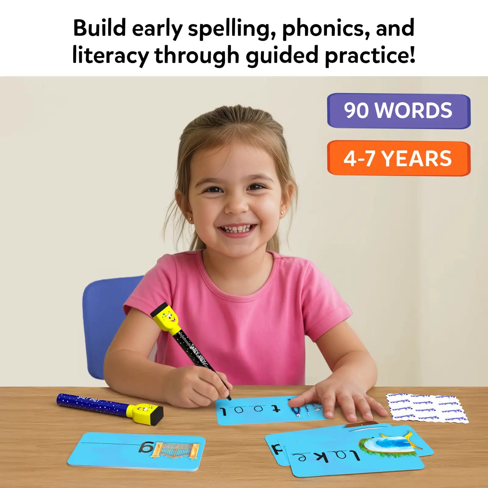Skillmatics Spell Smarter flashcard spelling inglese 4-7 anni