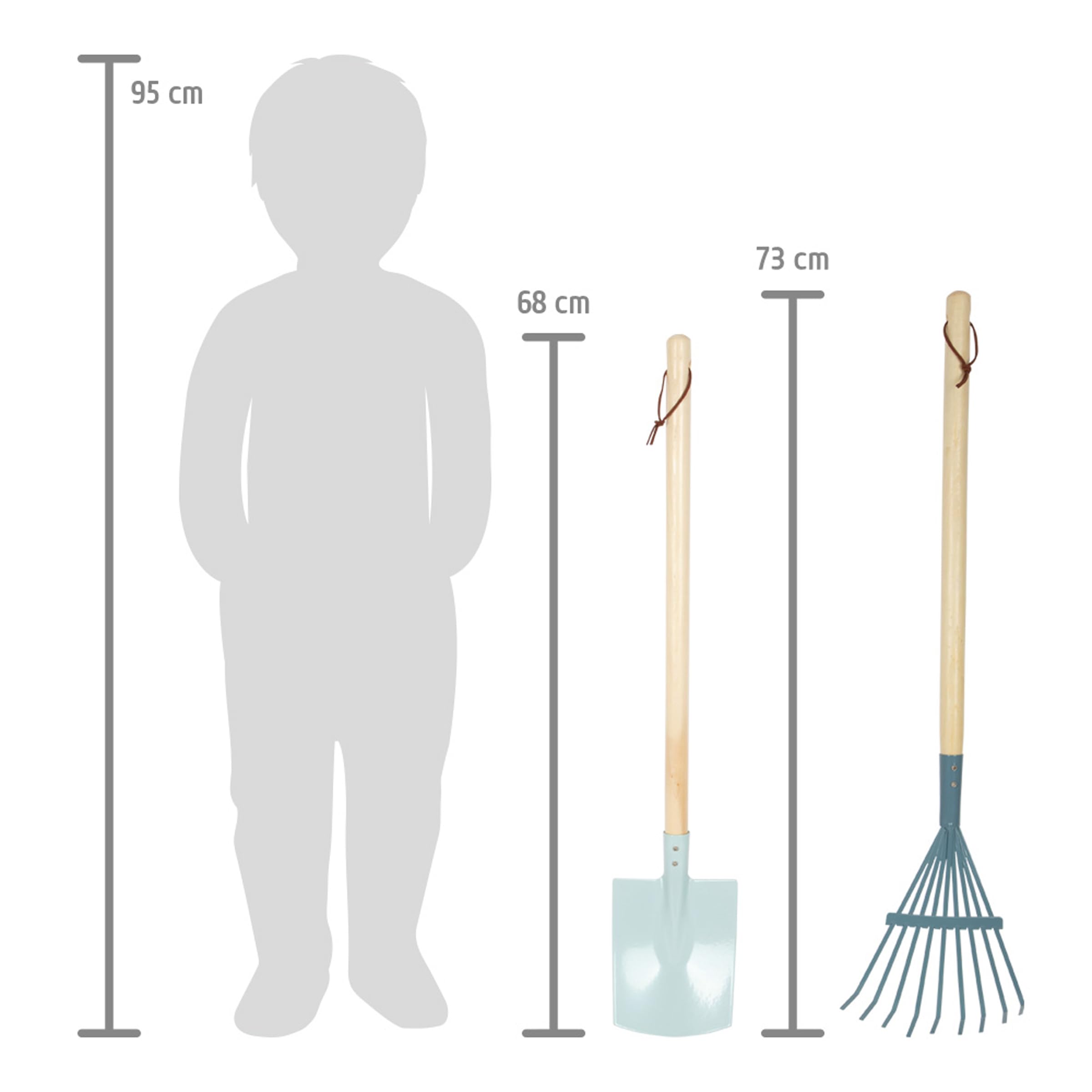 smallfoot 12389 set attrezzi giardino bambini metallo legno