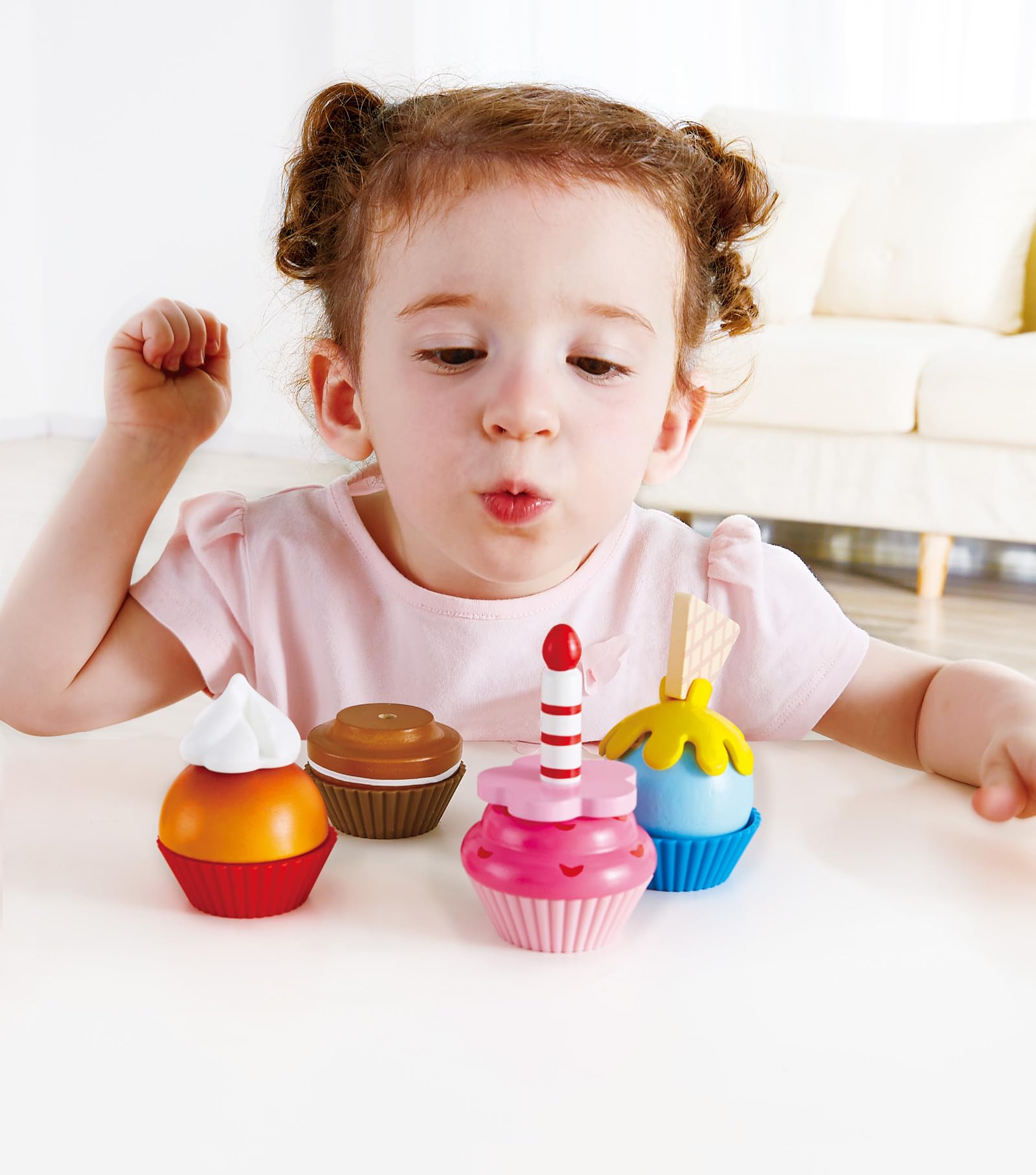 Hape Cupcake set 4 dolcetti giocattolo con topper