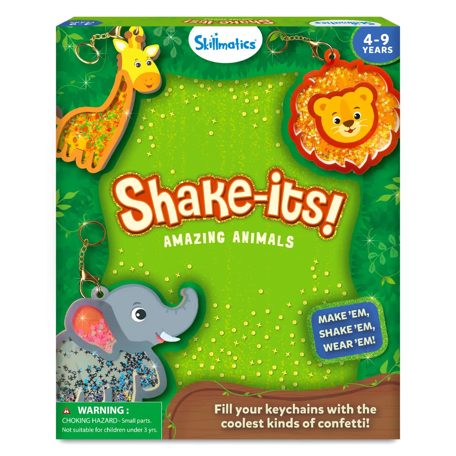 Skillmatics Shake-its Amazing Animals kit portachiavi 4-9 anni