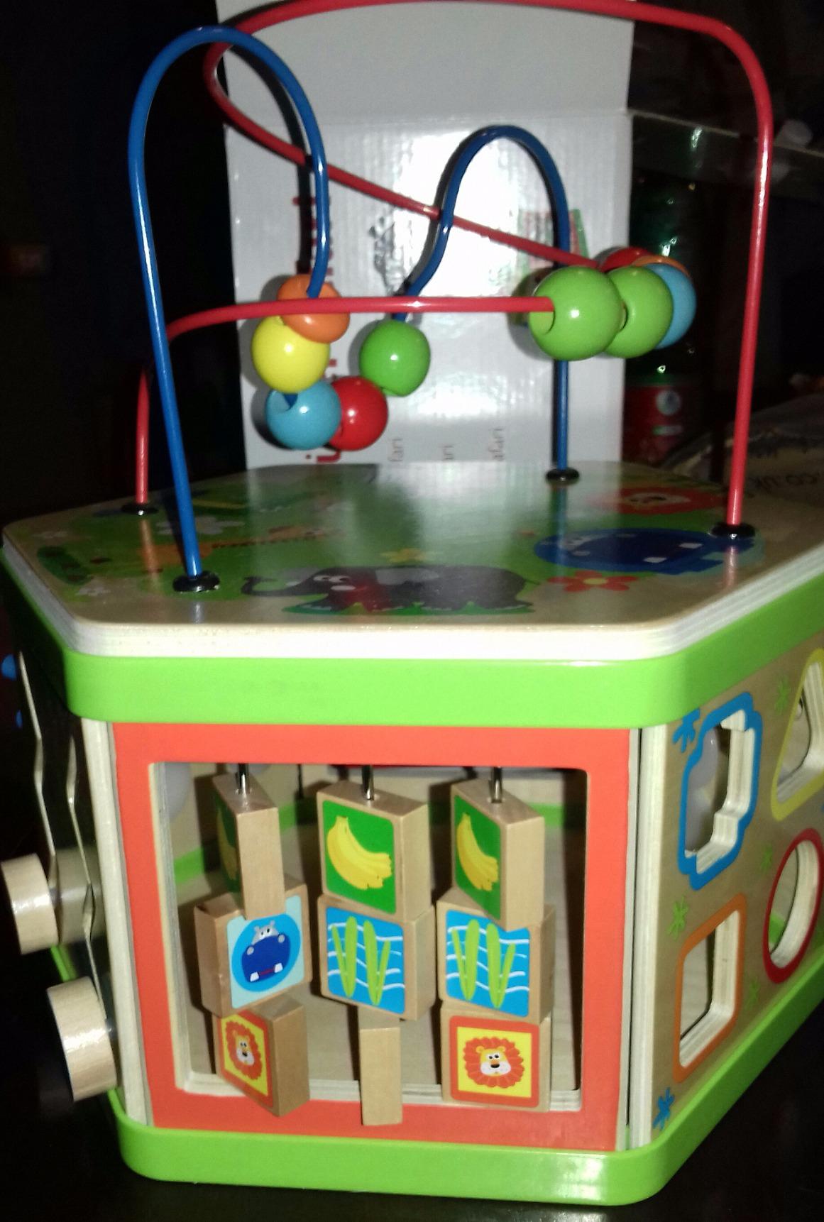 smallfoot 4244 Cubo Motorio Safari gioco legno animali