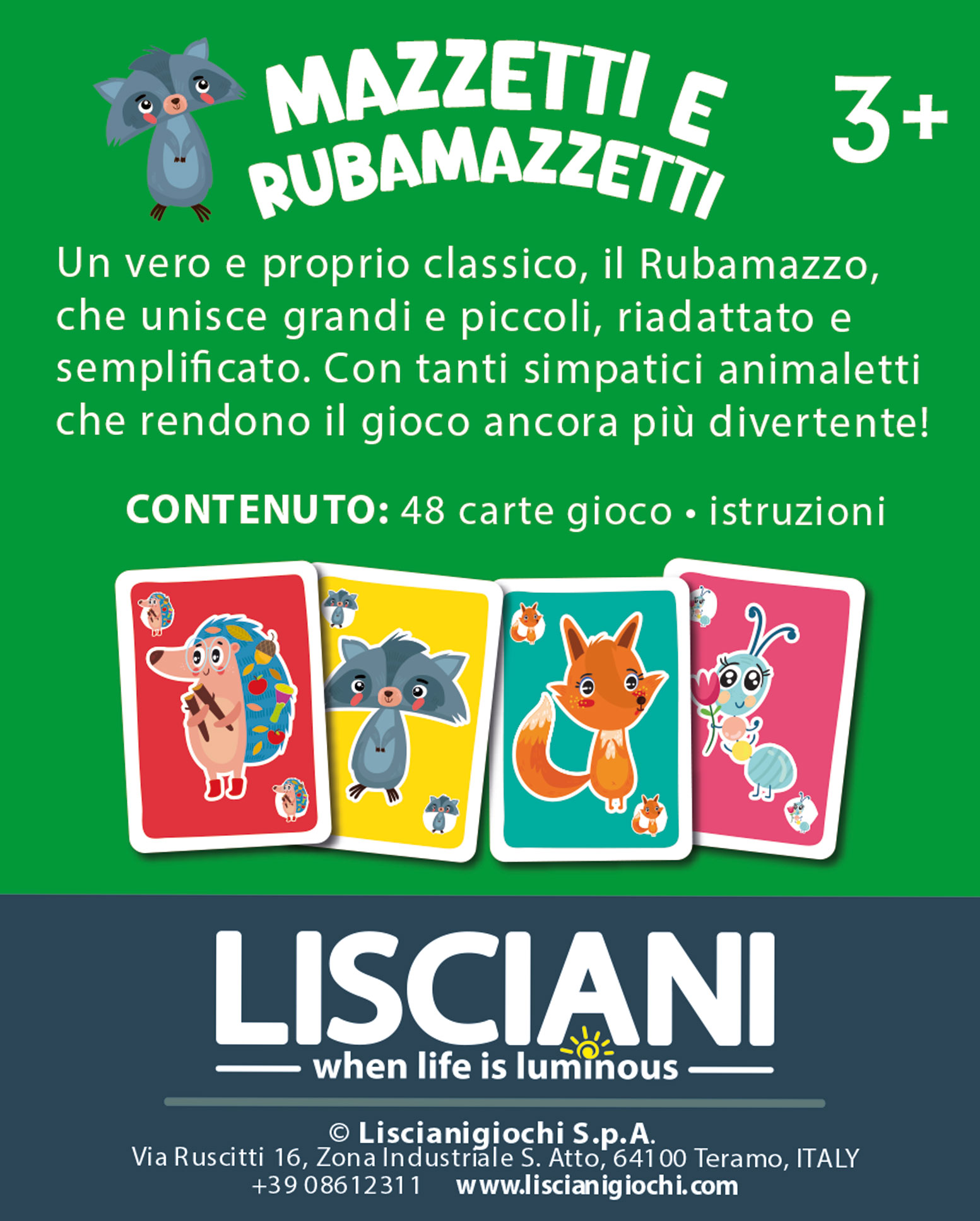 Lisciani Ludoteca Mazzetti e Rubamazzetti carte bambini