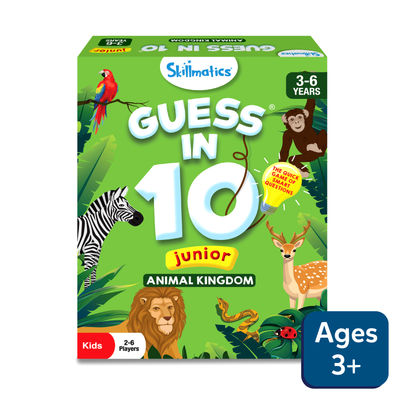 Skillmatics Guess in 10 Animal Kingdom gioco carte animali
