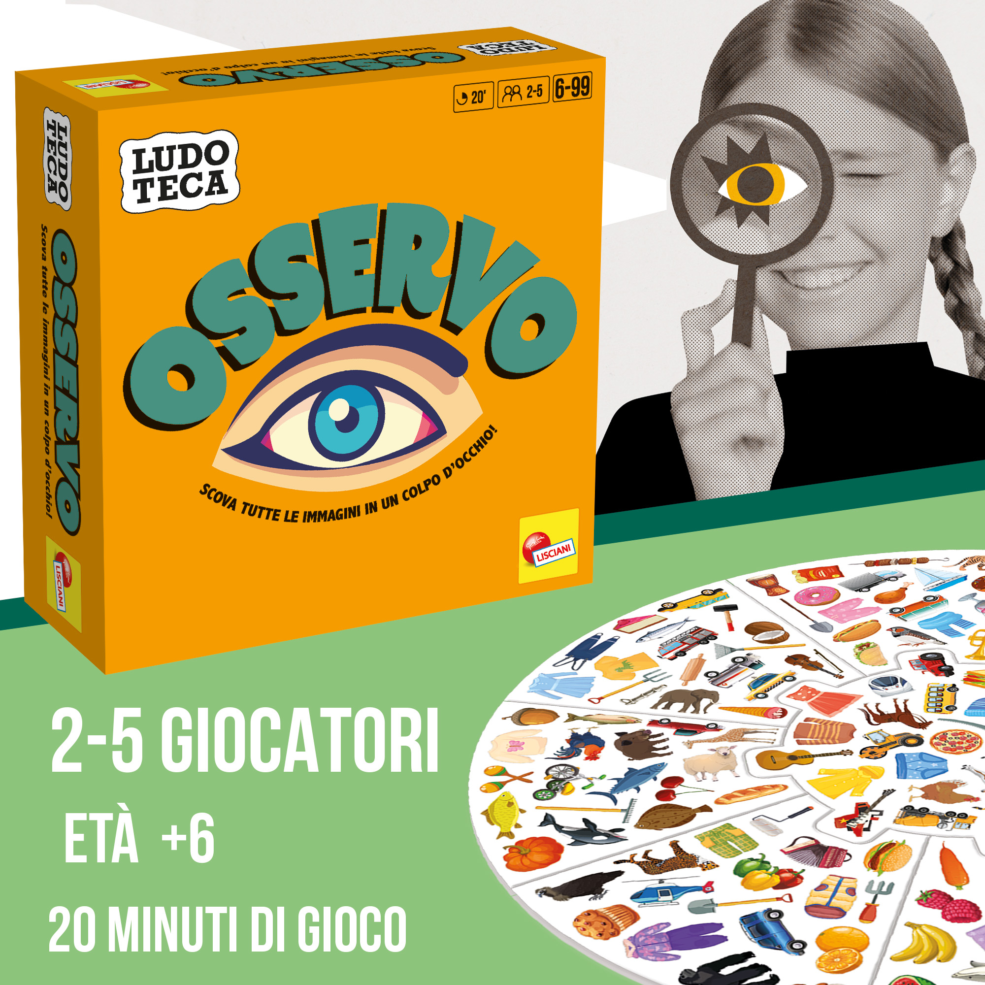 Lisciani Ludoteca Pocket Osservo gioco carte velocità